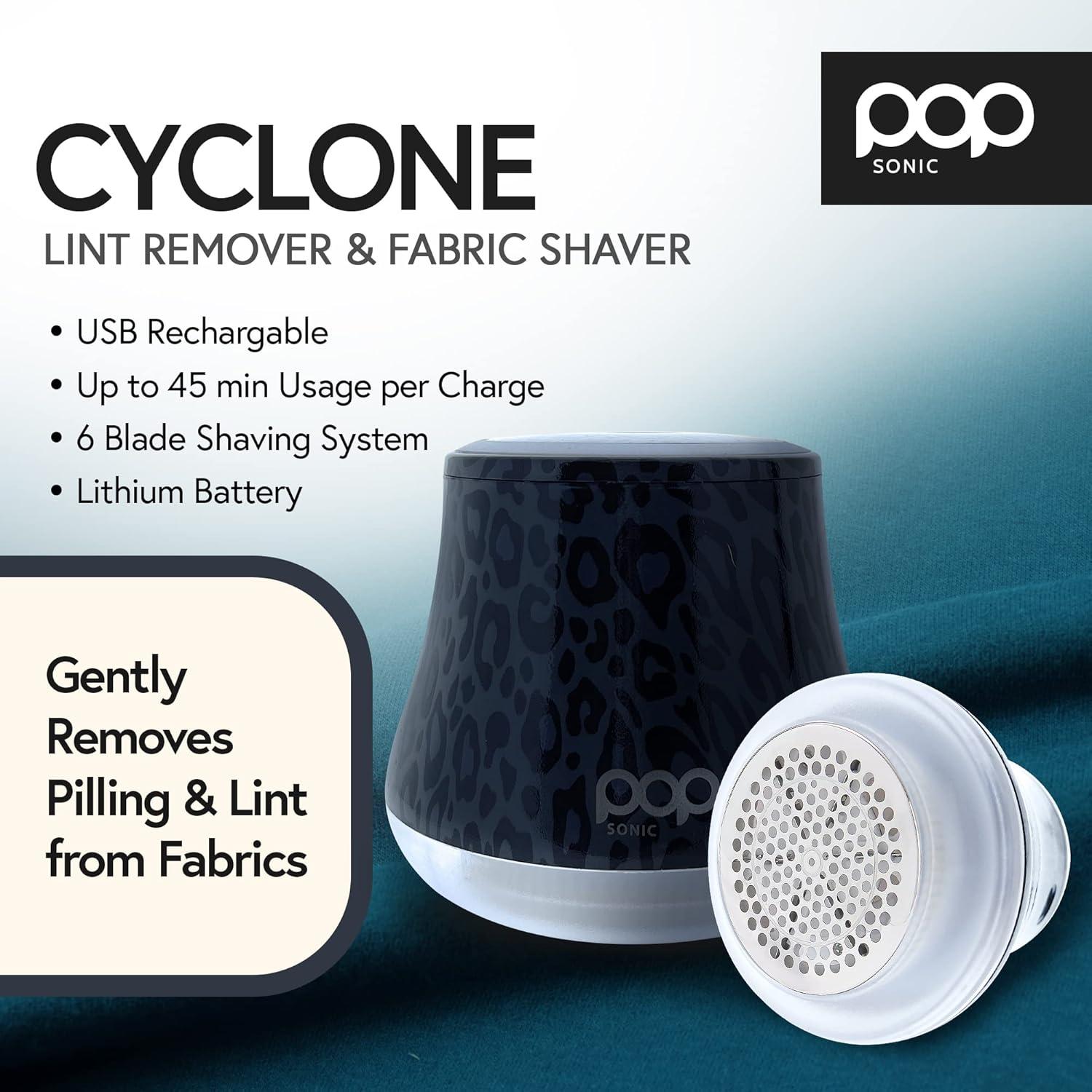 Raspador de Tela Eléctrico Pop Sonic Leopardo Negro - 6 Cuchillas