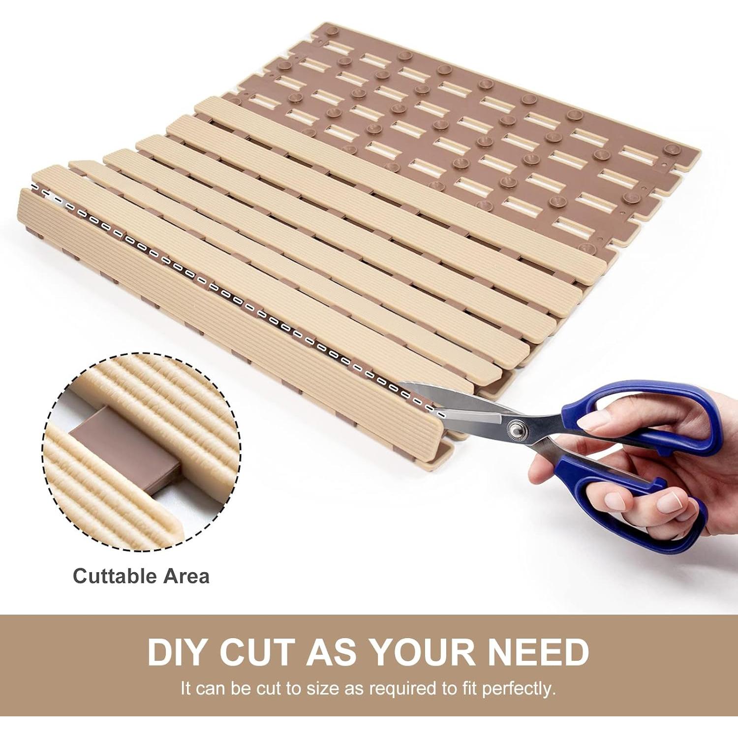 Alfombrilla de Baño Antideslizante Yolife 63x40 cm Marrón