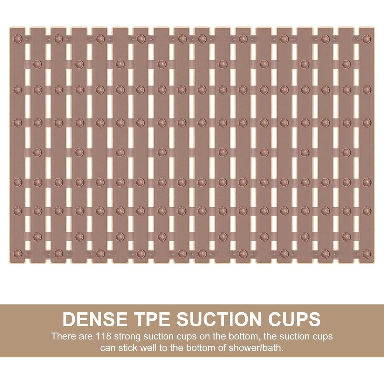 Alfombrilla de Baño Antideslizante Yolife 63x40 cm Marrón