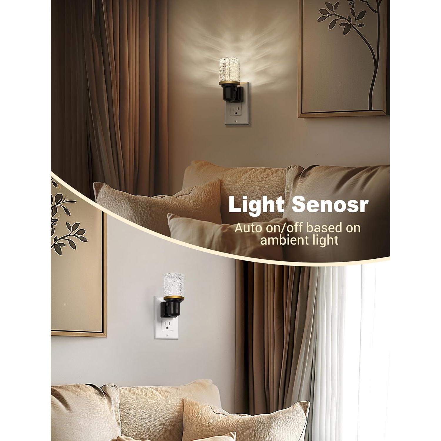 Luz Nocturna LED JandCase Regulable con Sensor Automático 5000K