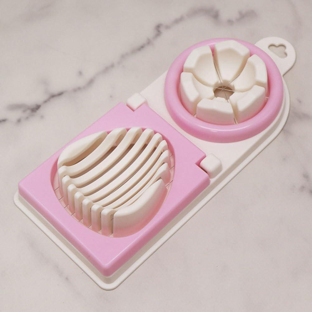 Cortador de Huevos Cocidos PRETYZOOM Acero Inoxidable Rosa