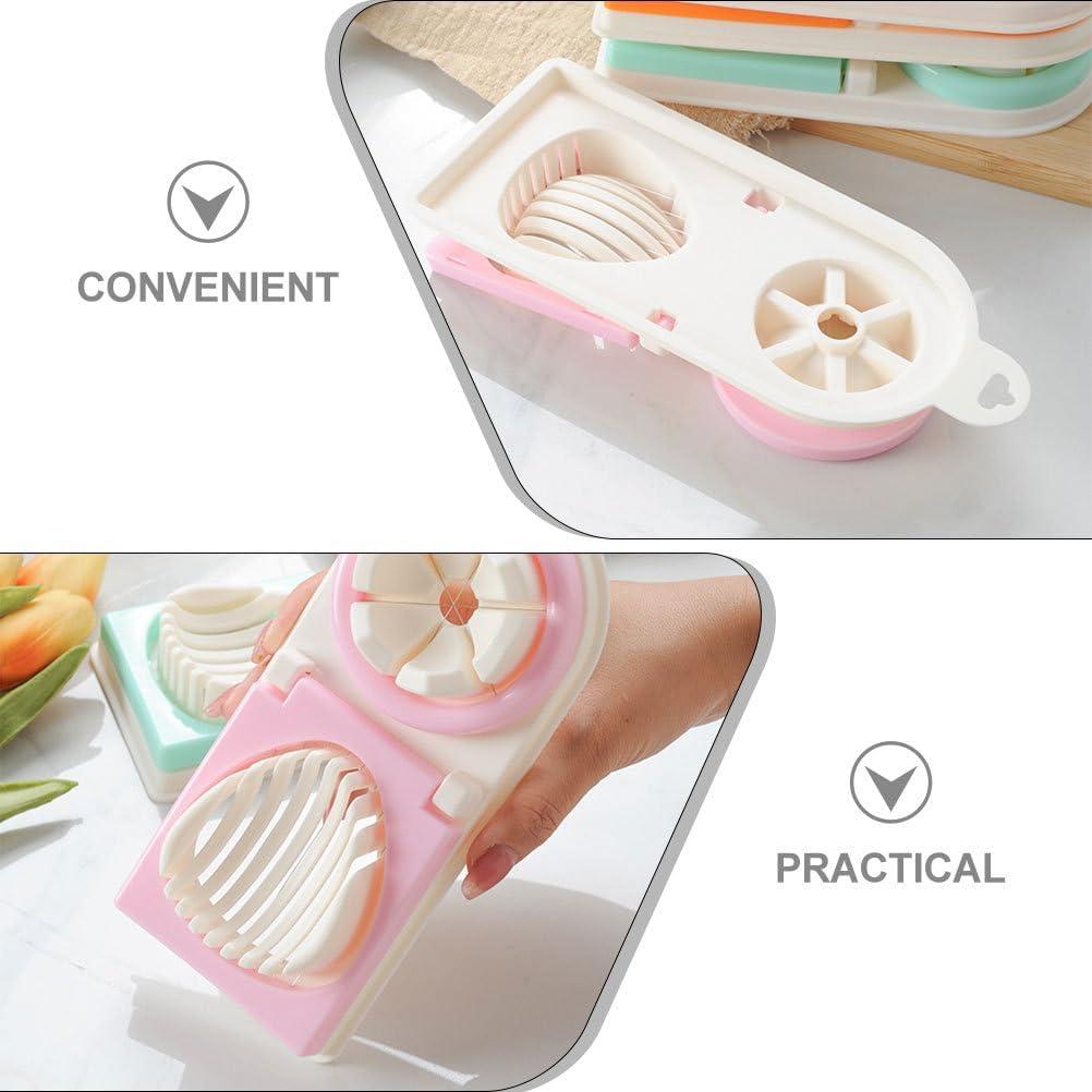 Cortador de Huevos Cocidos PRETYZOOM Acero Inoxidable Rosa