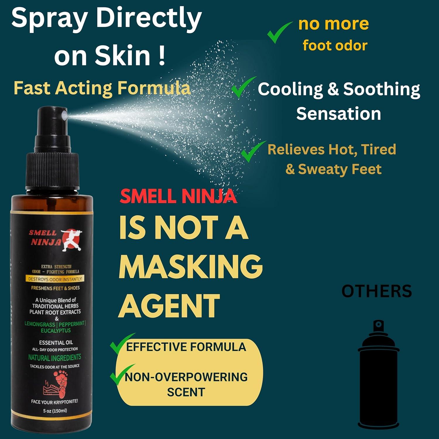 Desodorante Natural para Zapatos Smell Ninja Eucalipto 142g