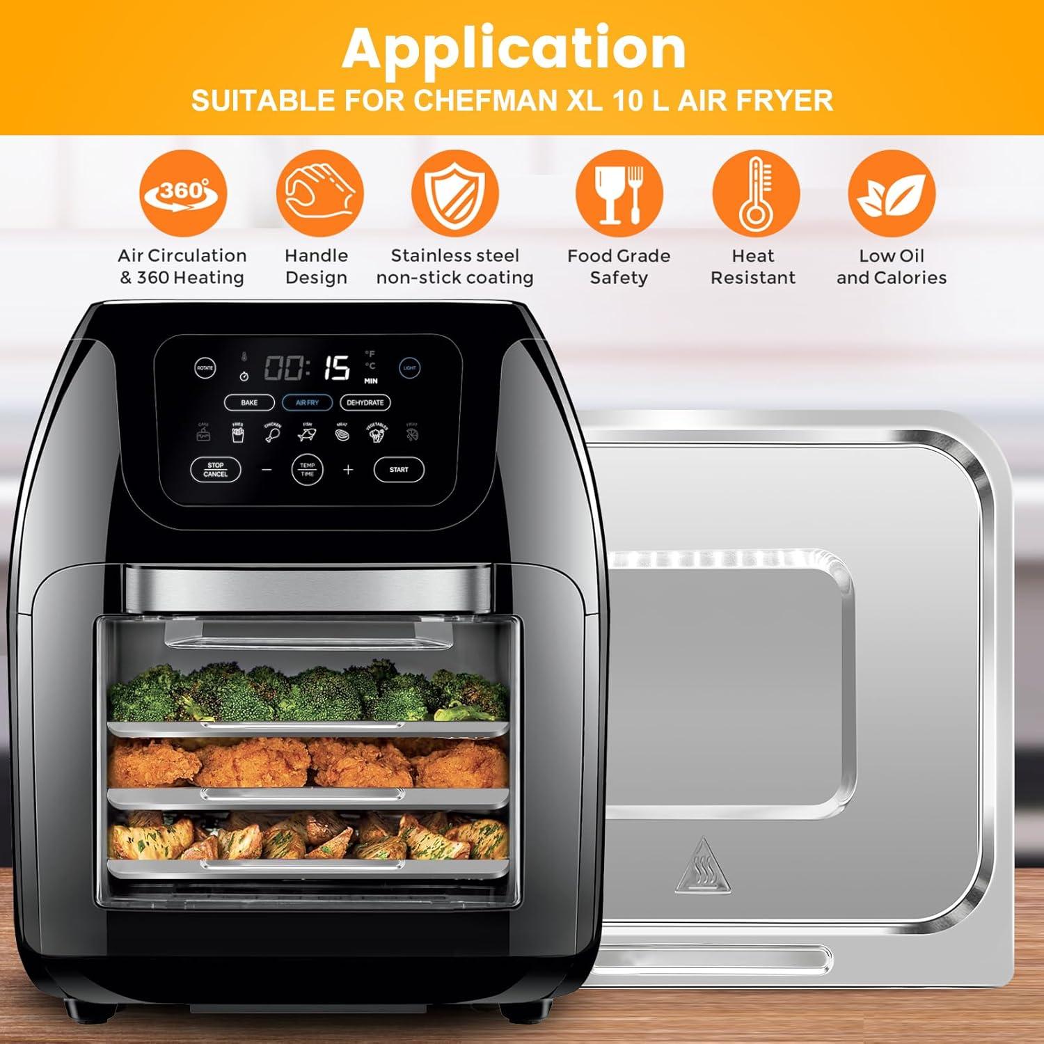 Bandeja de repuesto para freidora de aire CHEFMAN 10 qt 23.9x22.4 cm