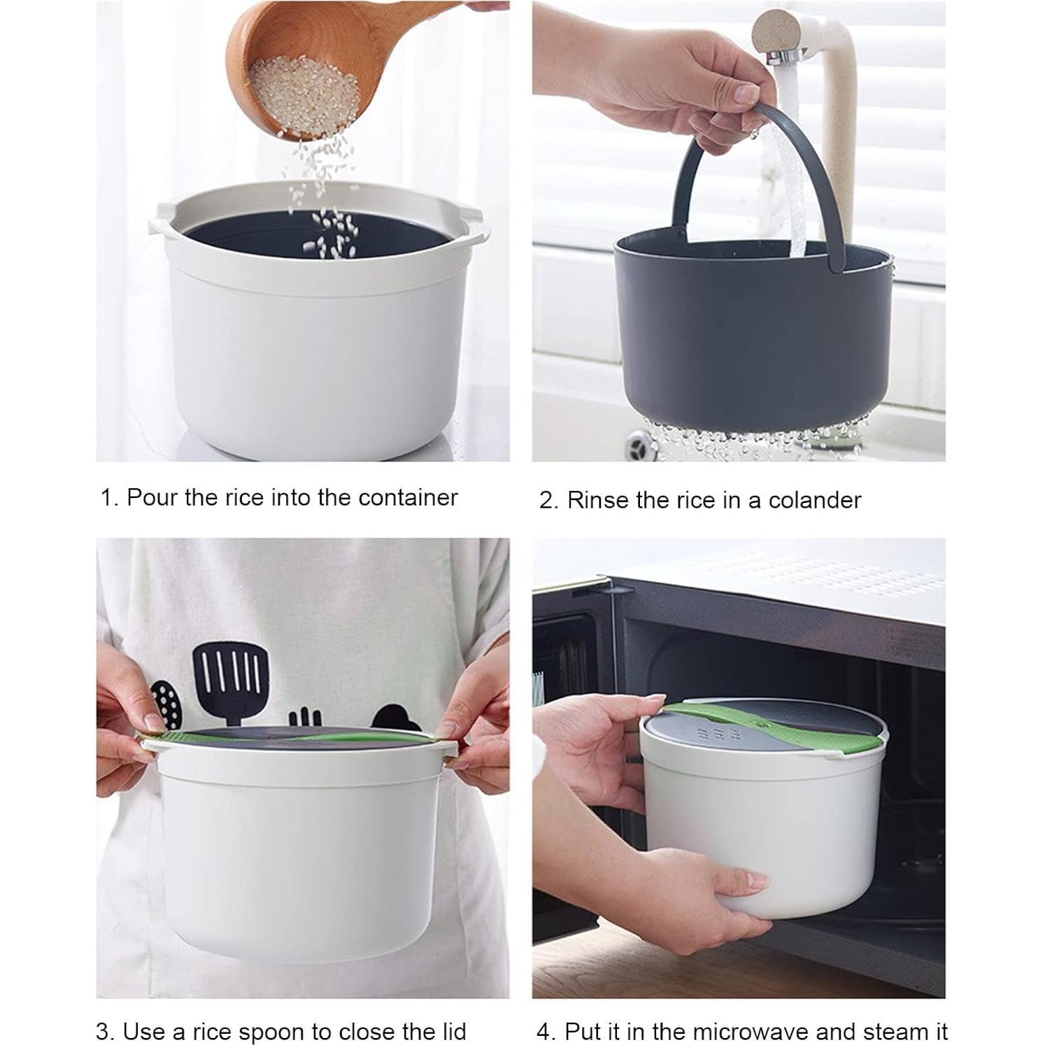 Cocedor de Arroz Microondas Msiud 2L Antiadherente Verde