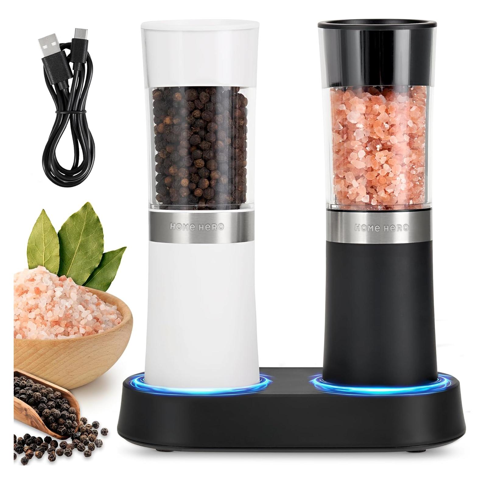 Juego de Molinillos Eléctricos de Sal y Pimienta Home Hero