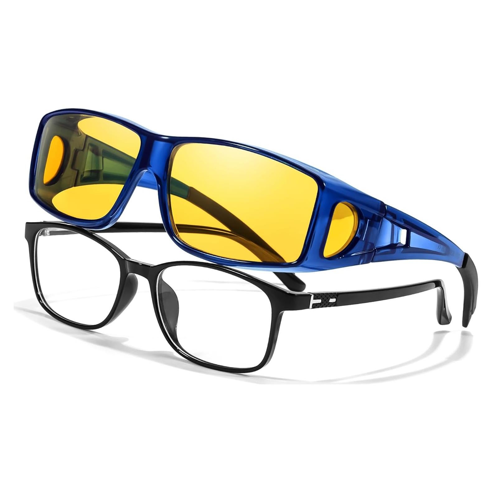 Gafas de Visión Nocturna LVIOE A03 Marco Azul Lentes Amarillos