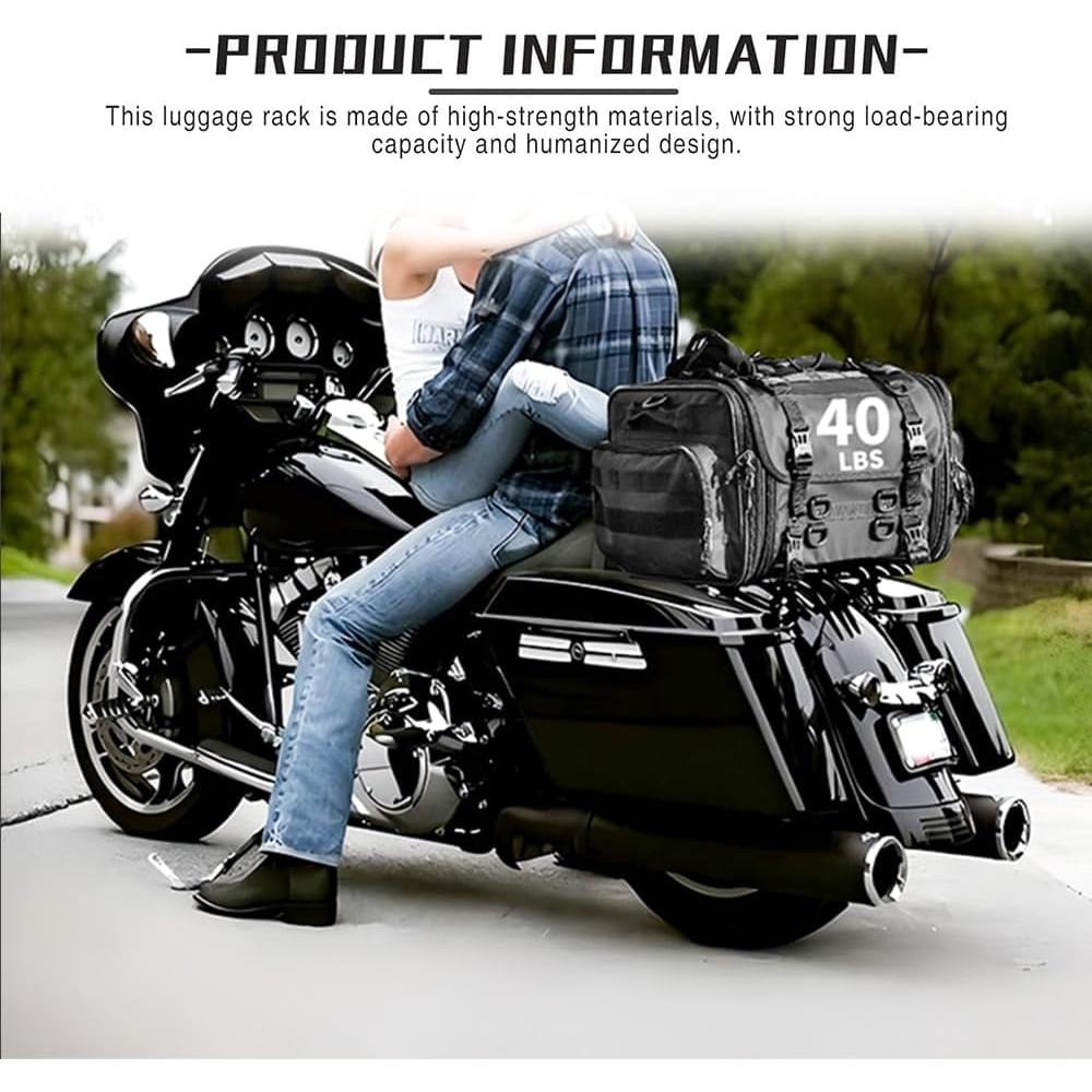 Rack de Equipaje Desmontable DREAMIZER Negro para Harley 2009-2023