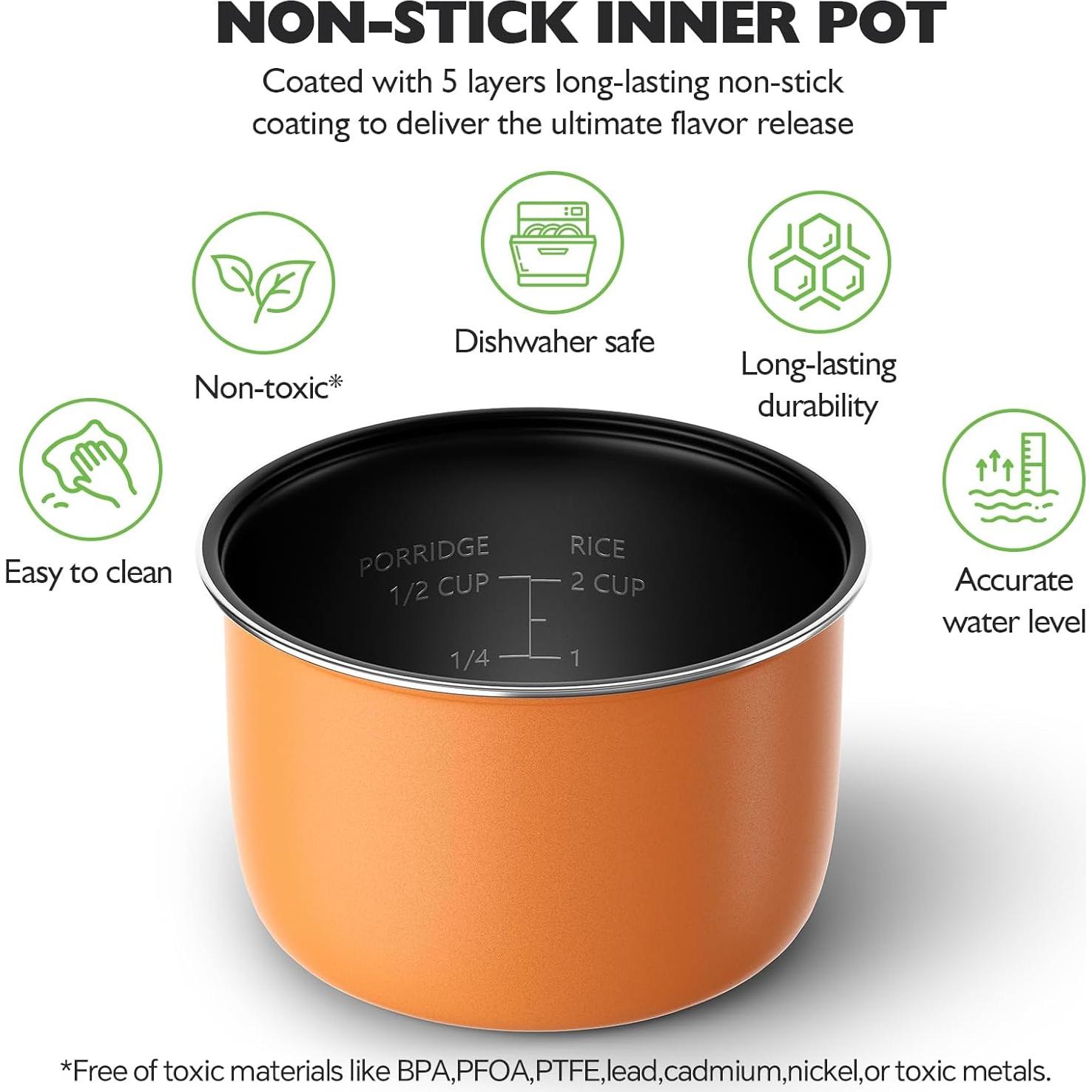 Cocedor de Arroz TLOG ARC-145 2 Tazas Antiadherente 1.2L