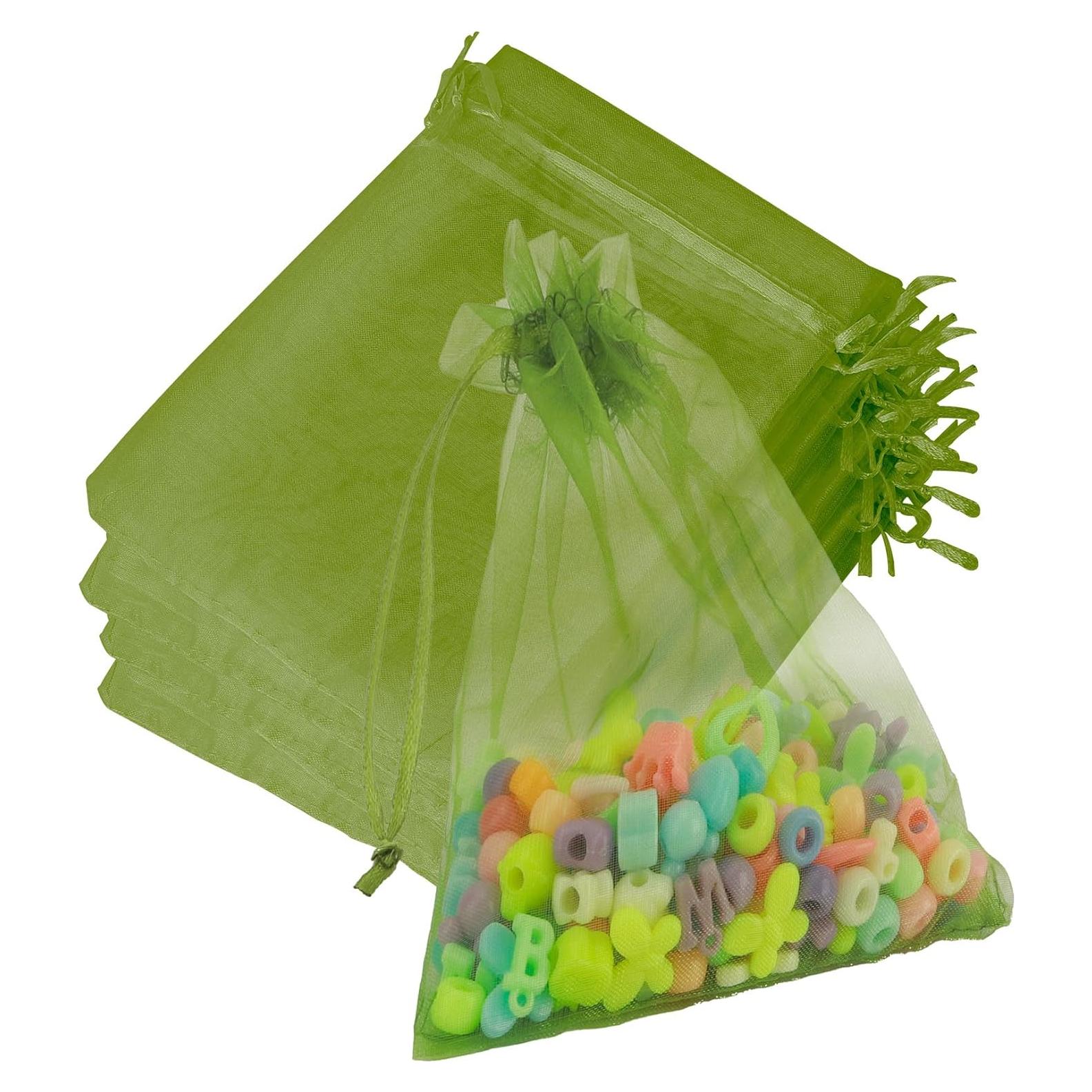 Bolsas de Organza Diueoly 50 Pcs 13x18 cm Verde Militar
