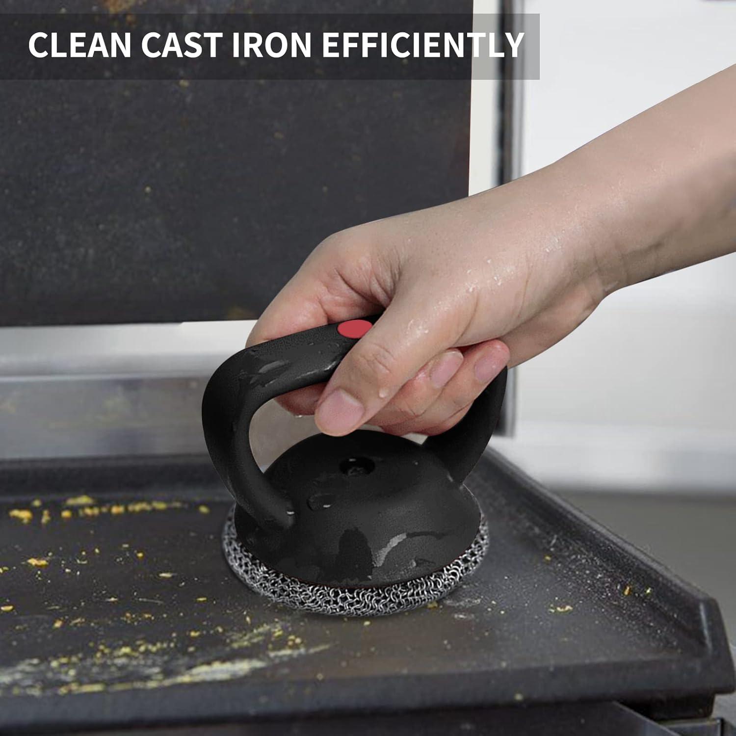 Limpiador de hierro fundido Herda con mango de silicona 226g