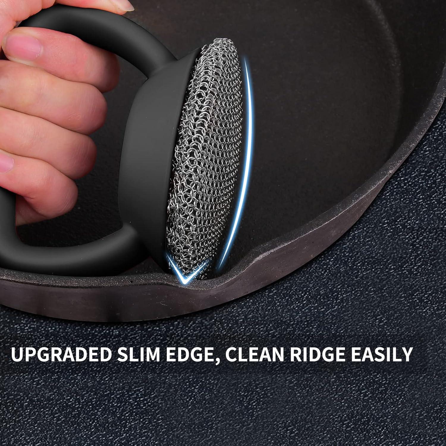 Limpiador de hierro fundido Herda con mango de silicona 226g