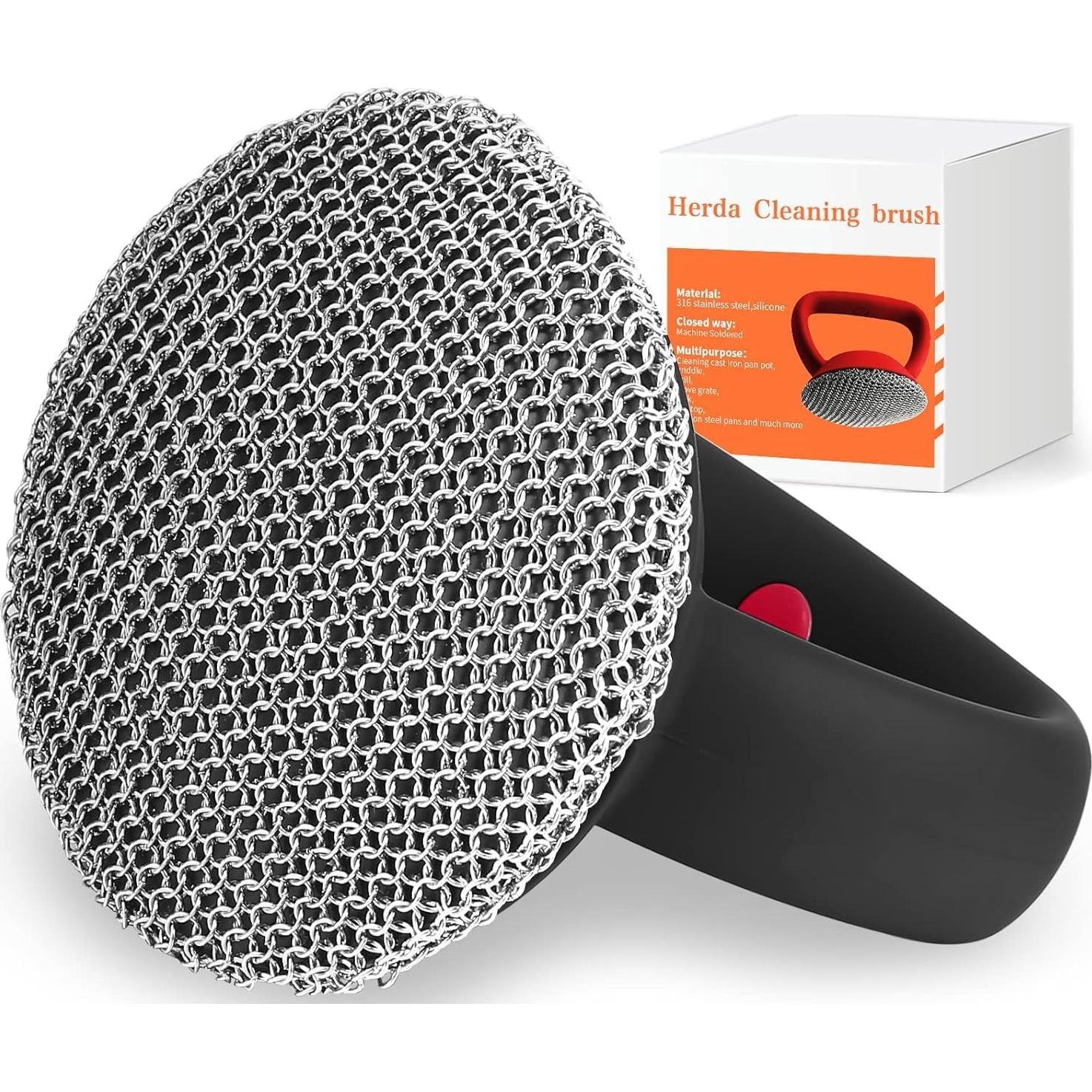 Limpiador de hierro fundido Herda con mango de silicona 226g