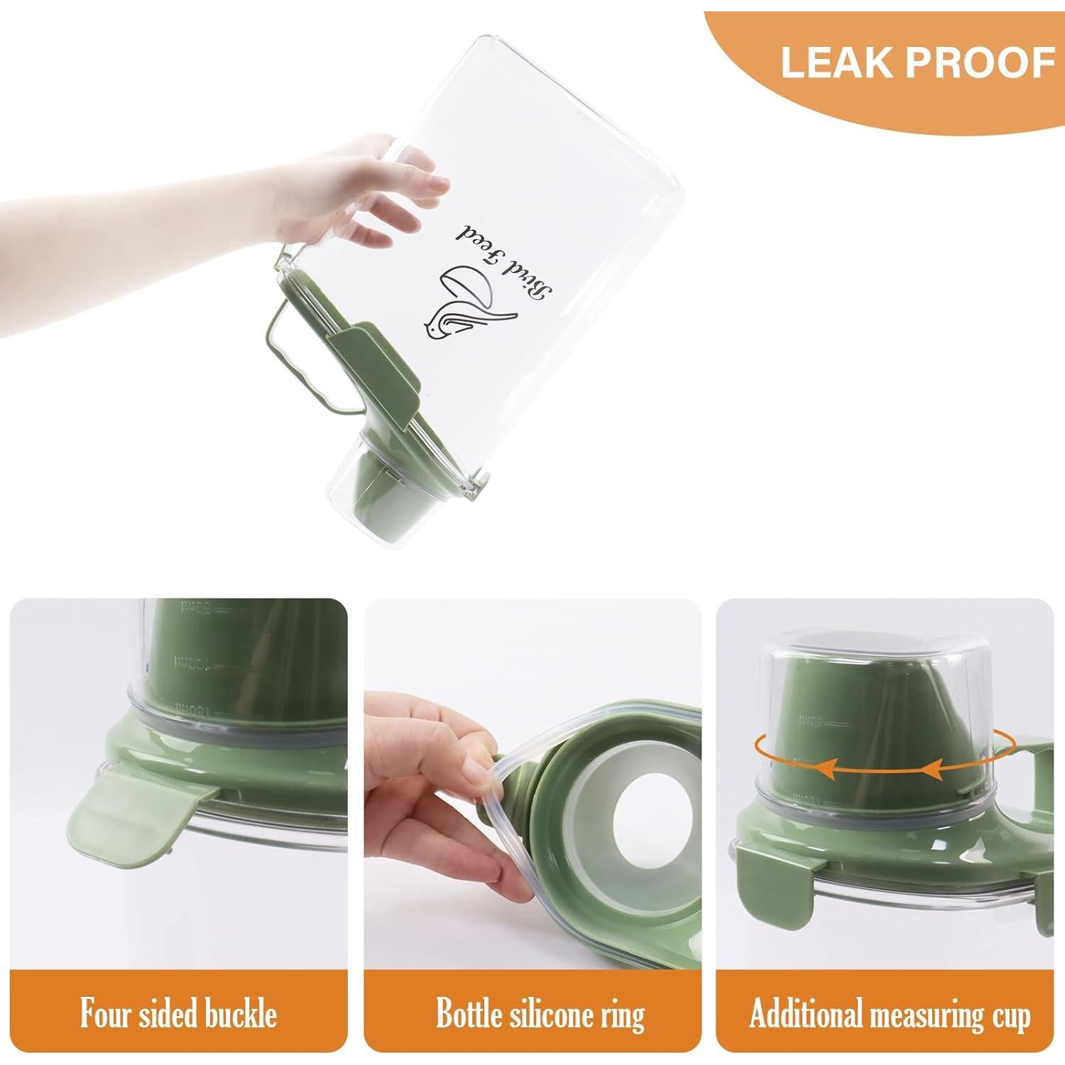 Contenedor Hermético para Semillas de Aves Brabtod 2.8L Verde