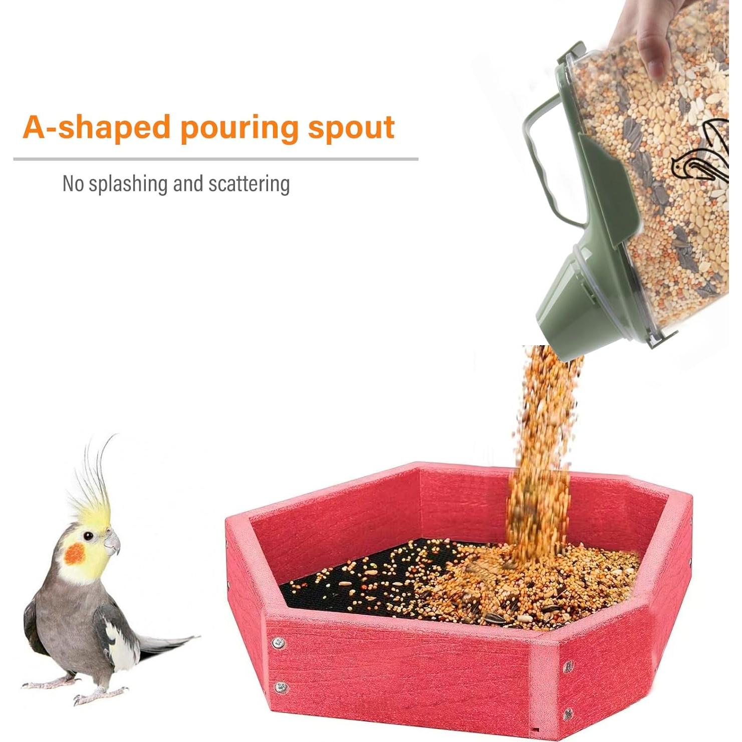 Contenedor Hermético para Semillas de Aves Brabtod 2.8L Verde