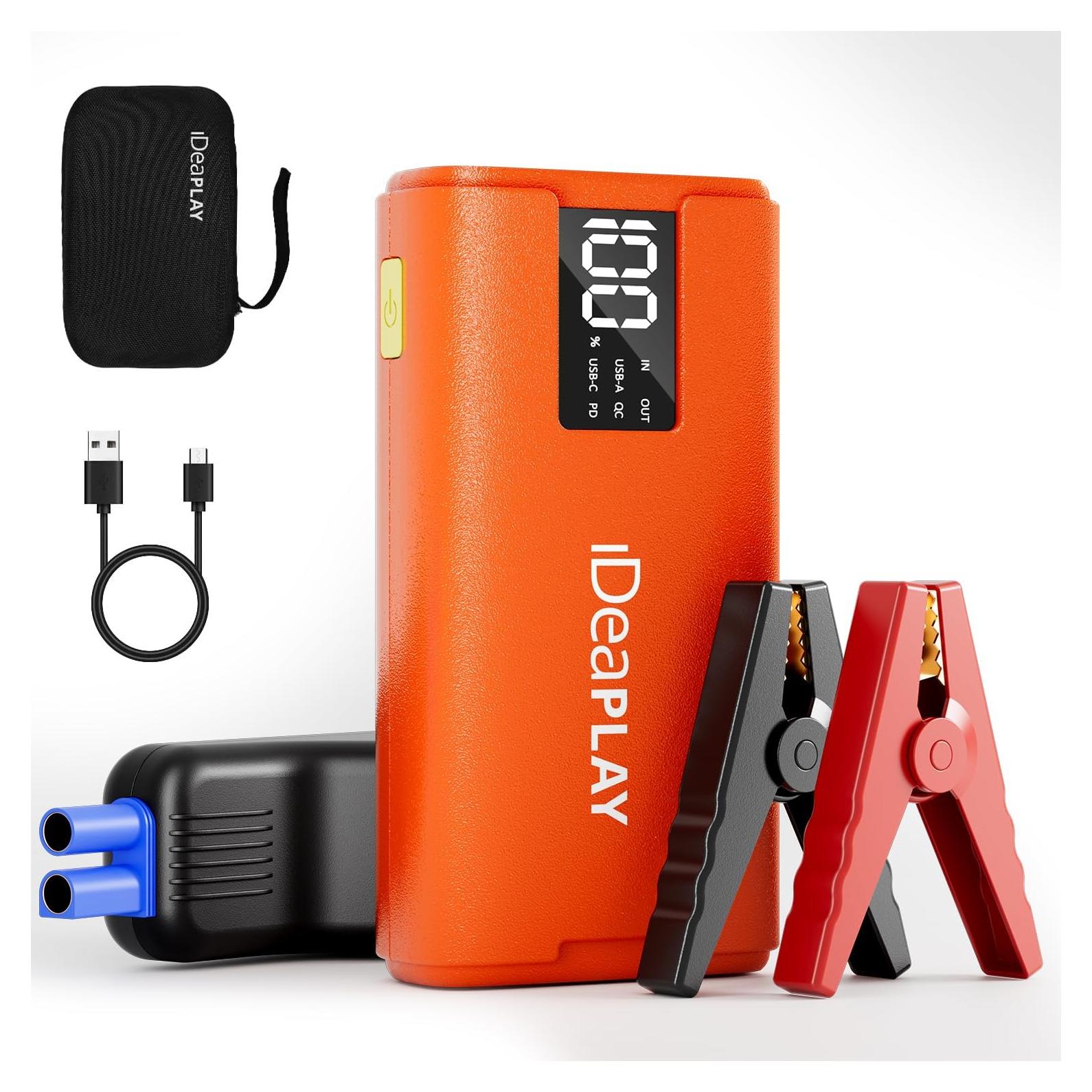 Arrancador IDEAPLAY J10 2000A 12V para Coche y Moto