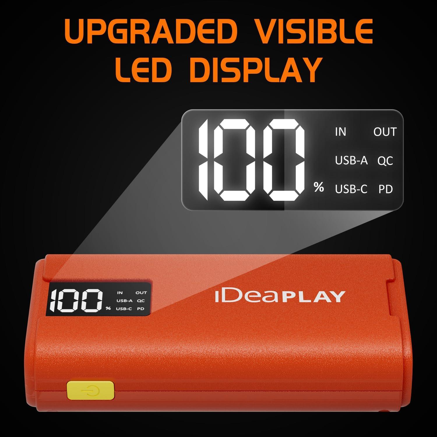 Arrancador IDEAPLAY J10 2000A 12V para Coche y Moto
