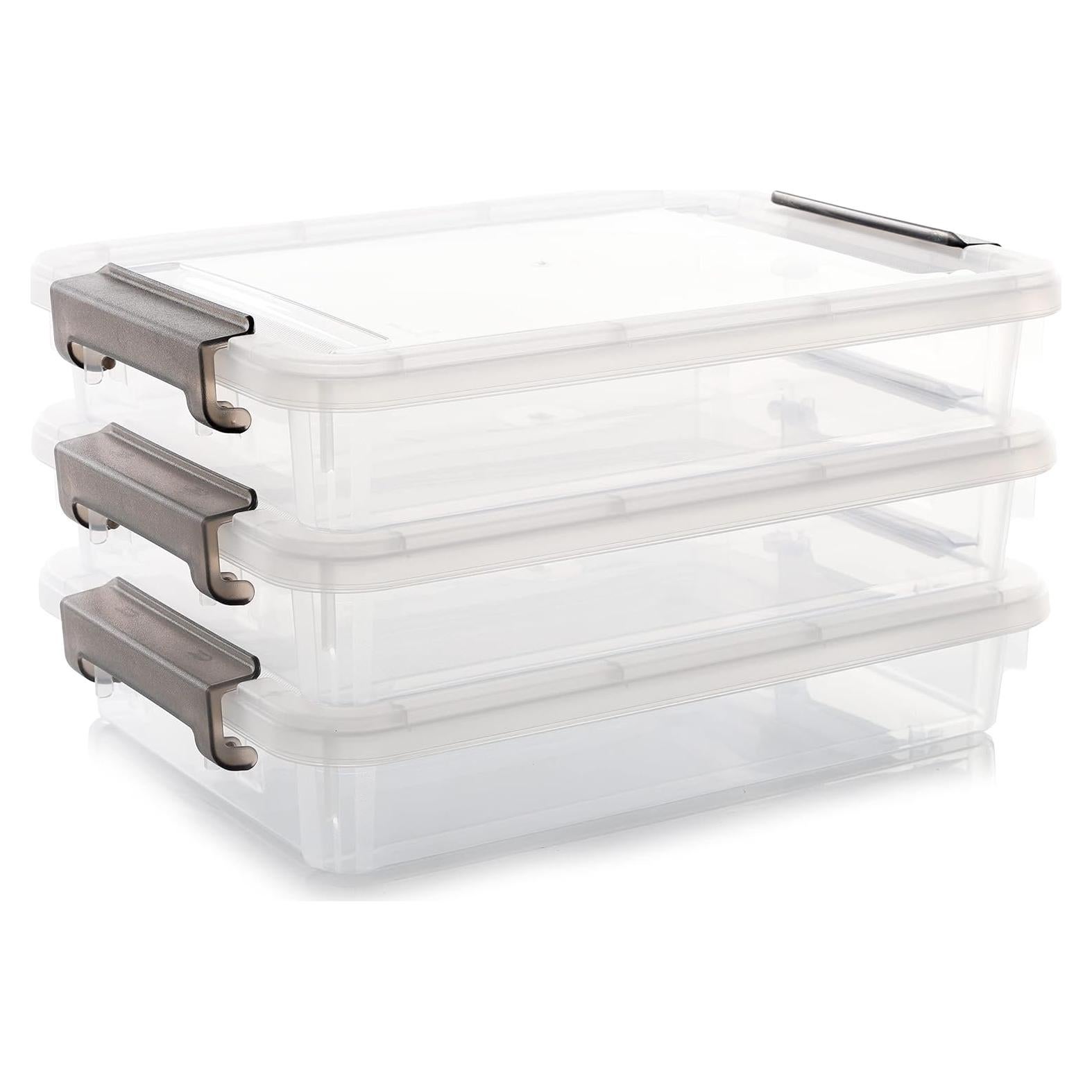 Citylife 3 PCS Contenedores de Almacenamiento Plástico 37.2x26.5cm