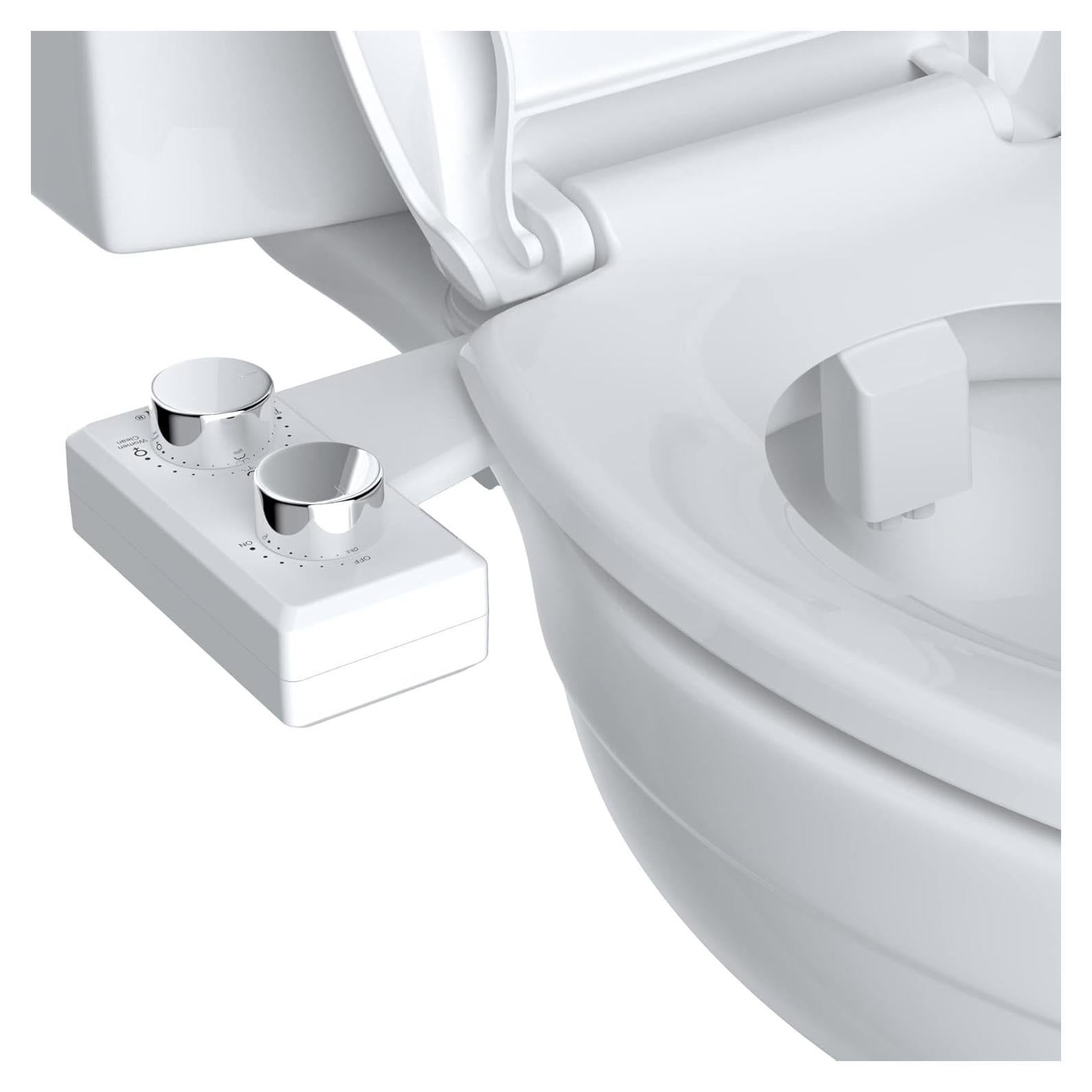 Accesorio de Bidet Hibbent Doble Boquilla Ajustable Blanco/Cromo