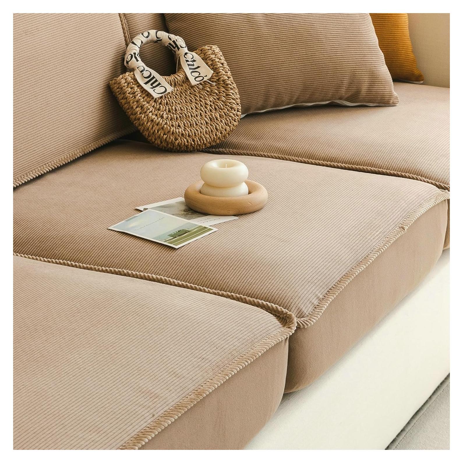 Funda de Sofá Elástica BSTMAI Marrón 61x61cm Protector Cojín