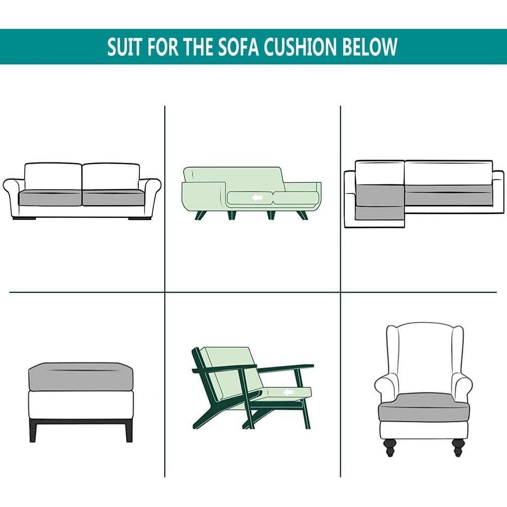 Funda de Sofá Elástica BSTMAI Marrón 61x61cm Protector Cojín