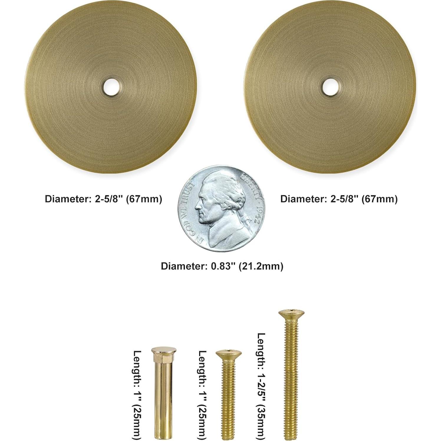 Placa de Cubierta de Agujero de Manija de Puerta Bronce Antiguo 66mm