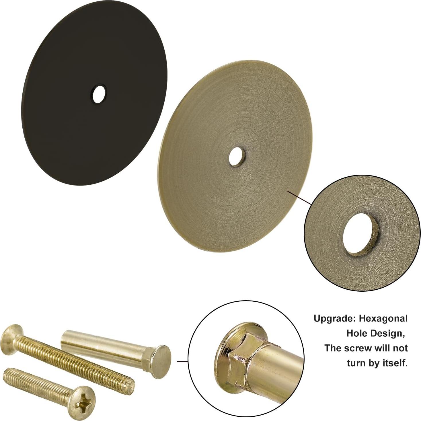 Placa de Cubierta de Agujero de Manija de Puerta Bronce Antiguo 66mm