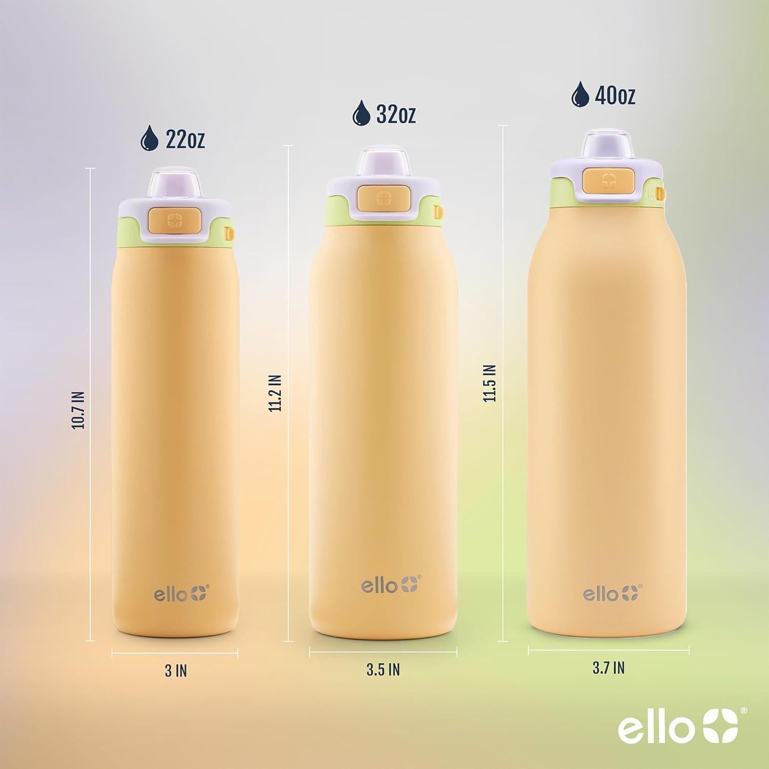 Botella de Agua Ello Pop & Fill 650ml Acero Inoxidable Aislada