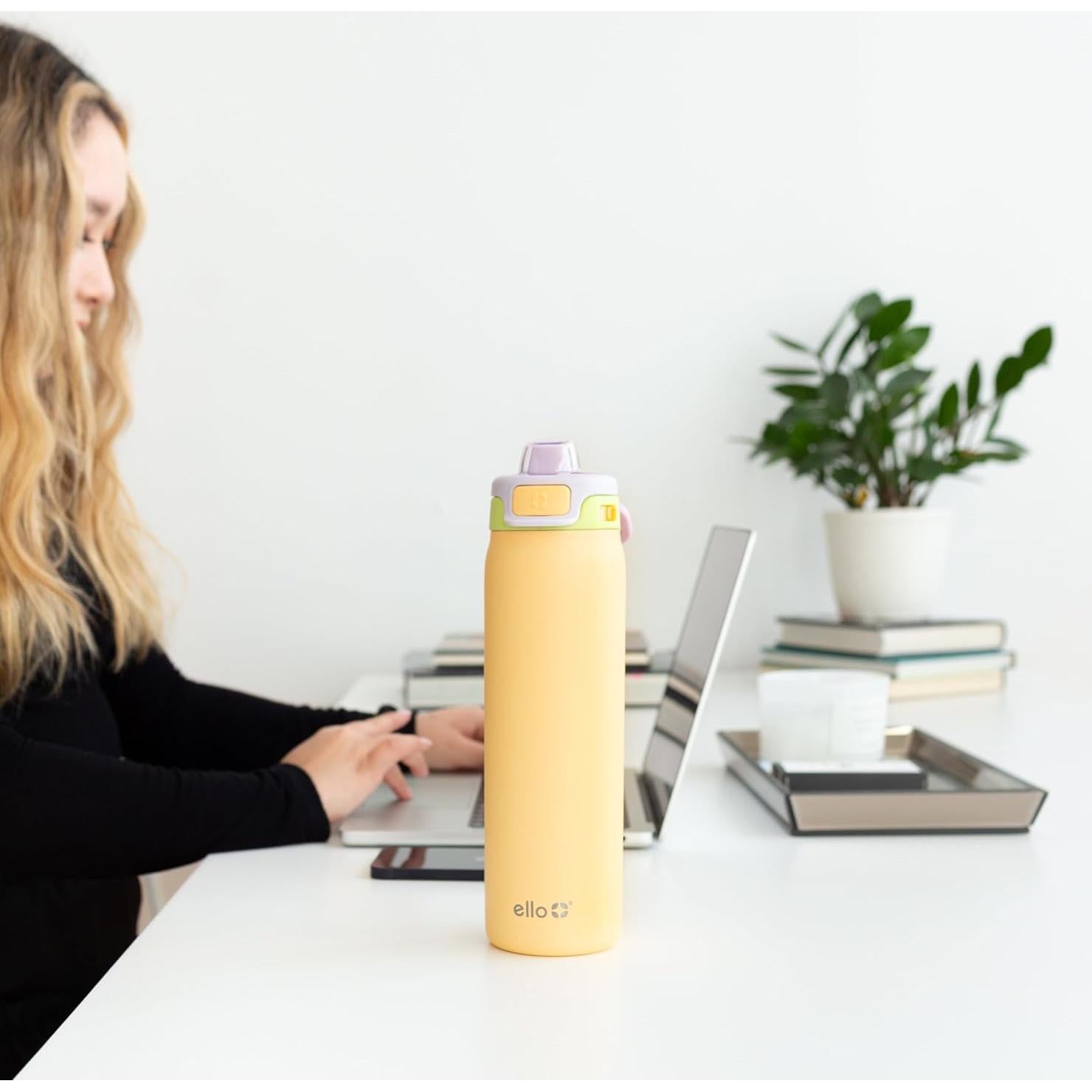 Botella de Agua Ello Pop & Fill 650ml Acero Inoxidable Aislada