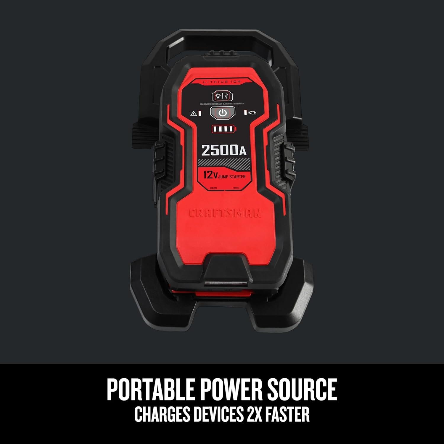 Arrancador de Salto CRAFTSMAN CMXCESM262 2500A 12V USB LED