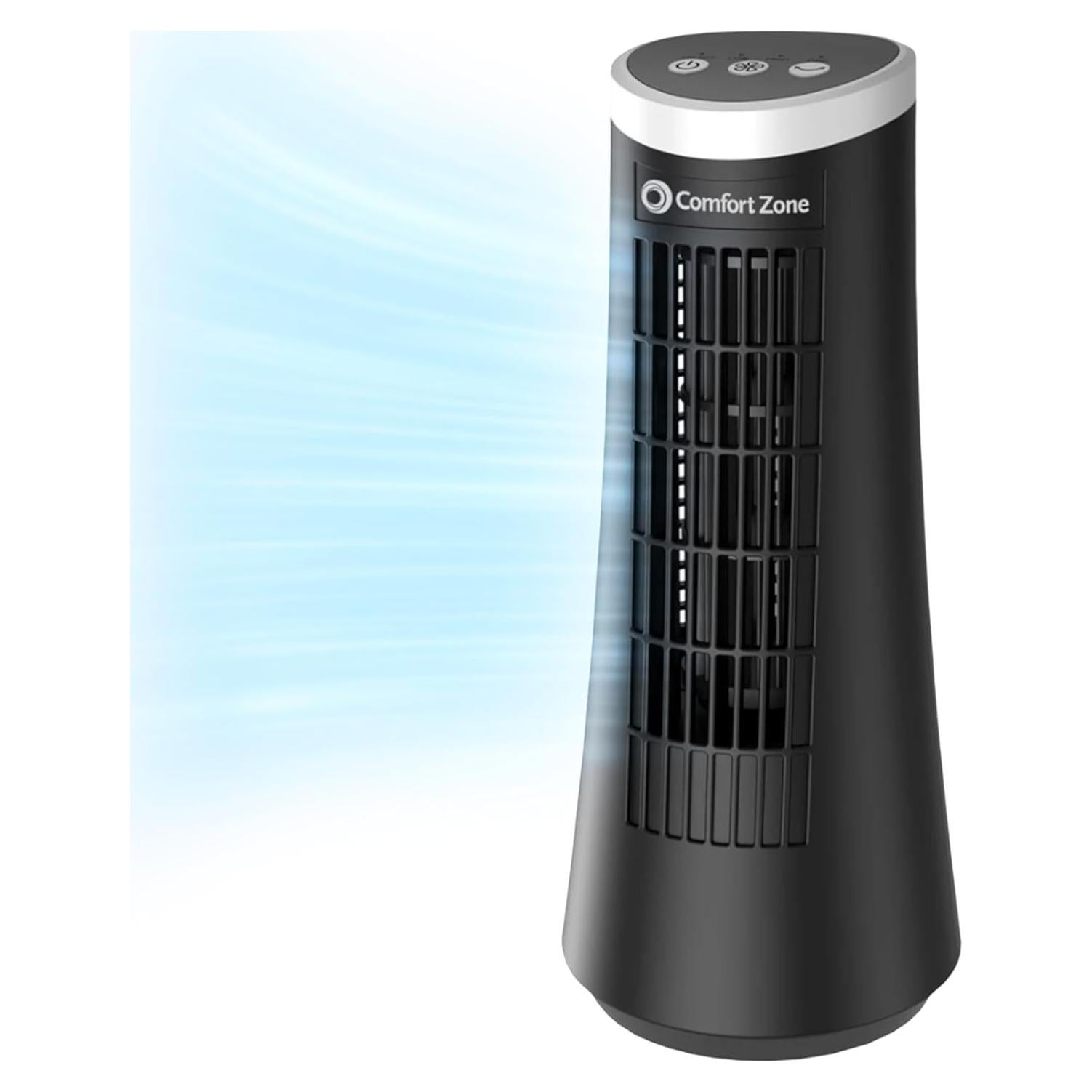 Ventilador de Torre Oscilante Comfort Zone 30 cm 2 Velocidades