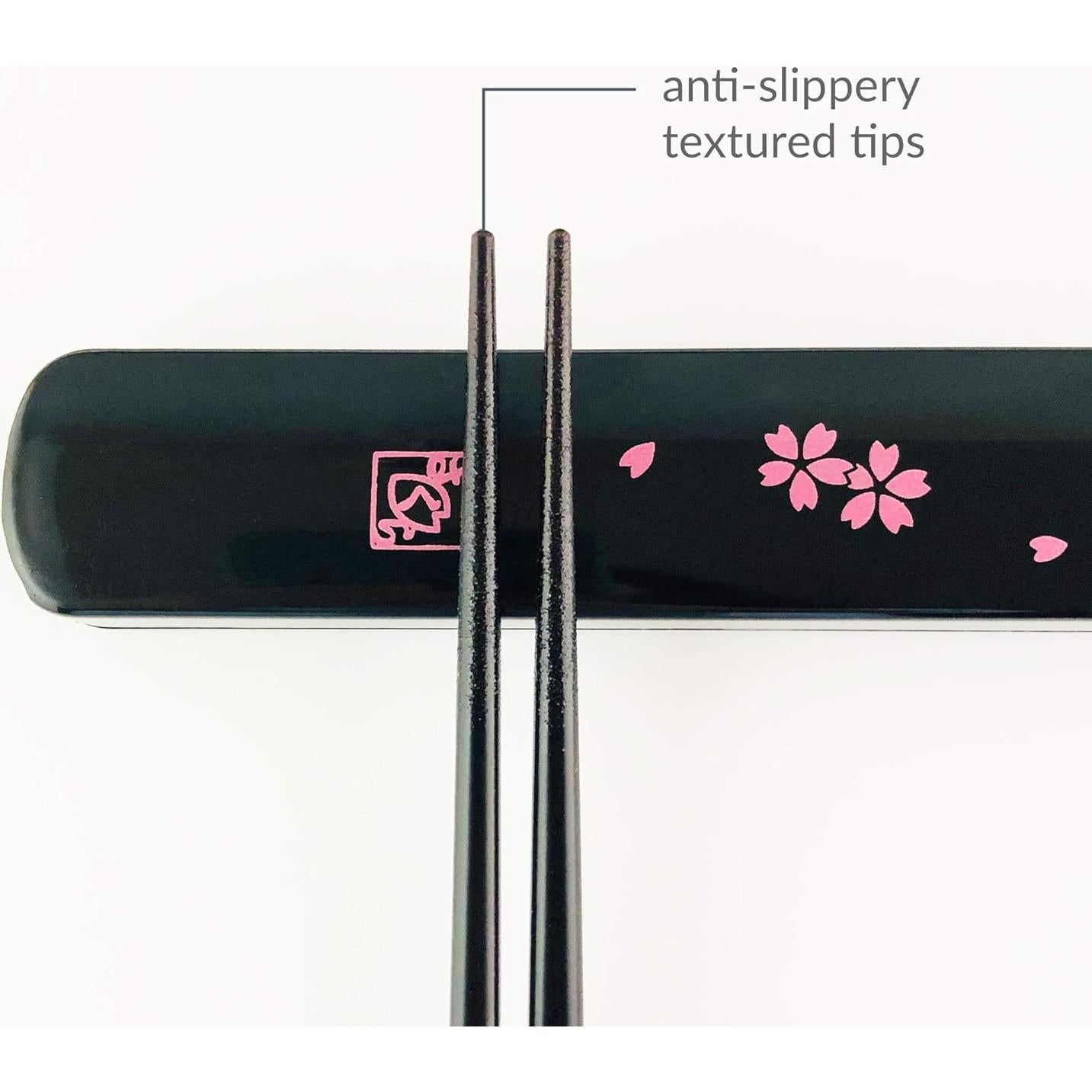 Palillos Portátiles de Bambú JapanBargain 3643 con Estuche