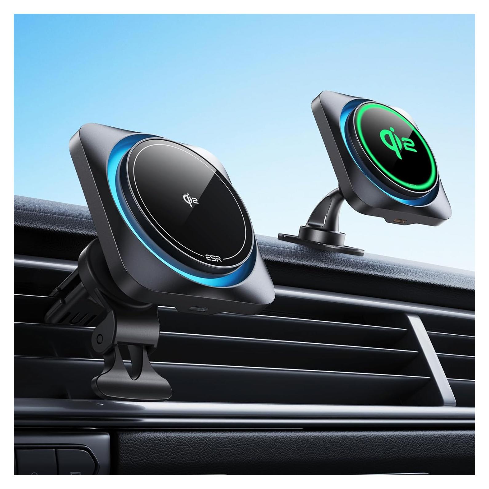 Cargador de coche ESR MagSafe 15W con CryoBoost para iPhone y Samsung