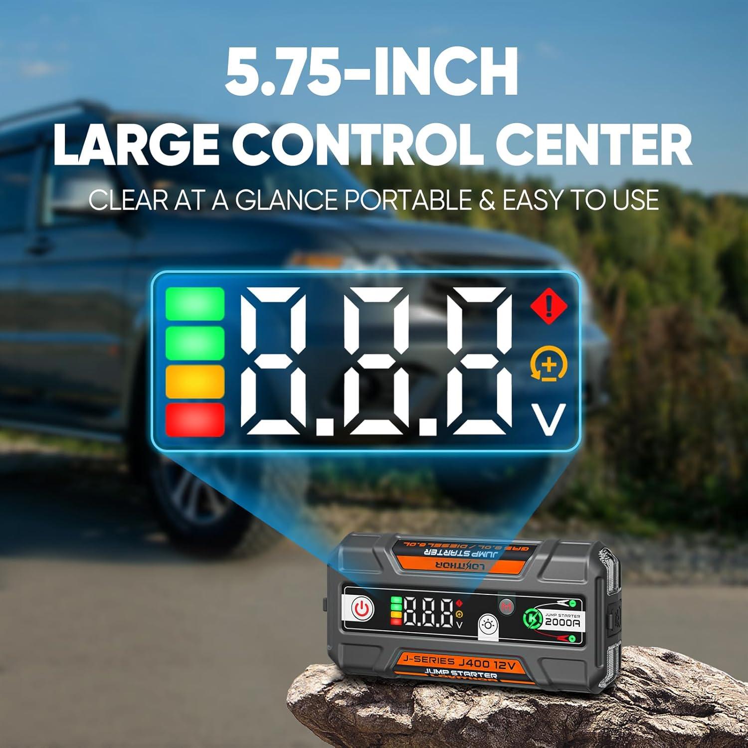 Arrancador LOKITHOR J400 2000A 12V Portátil y Seguro