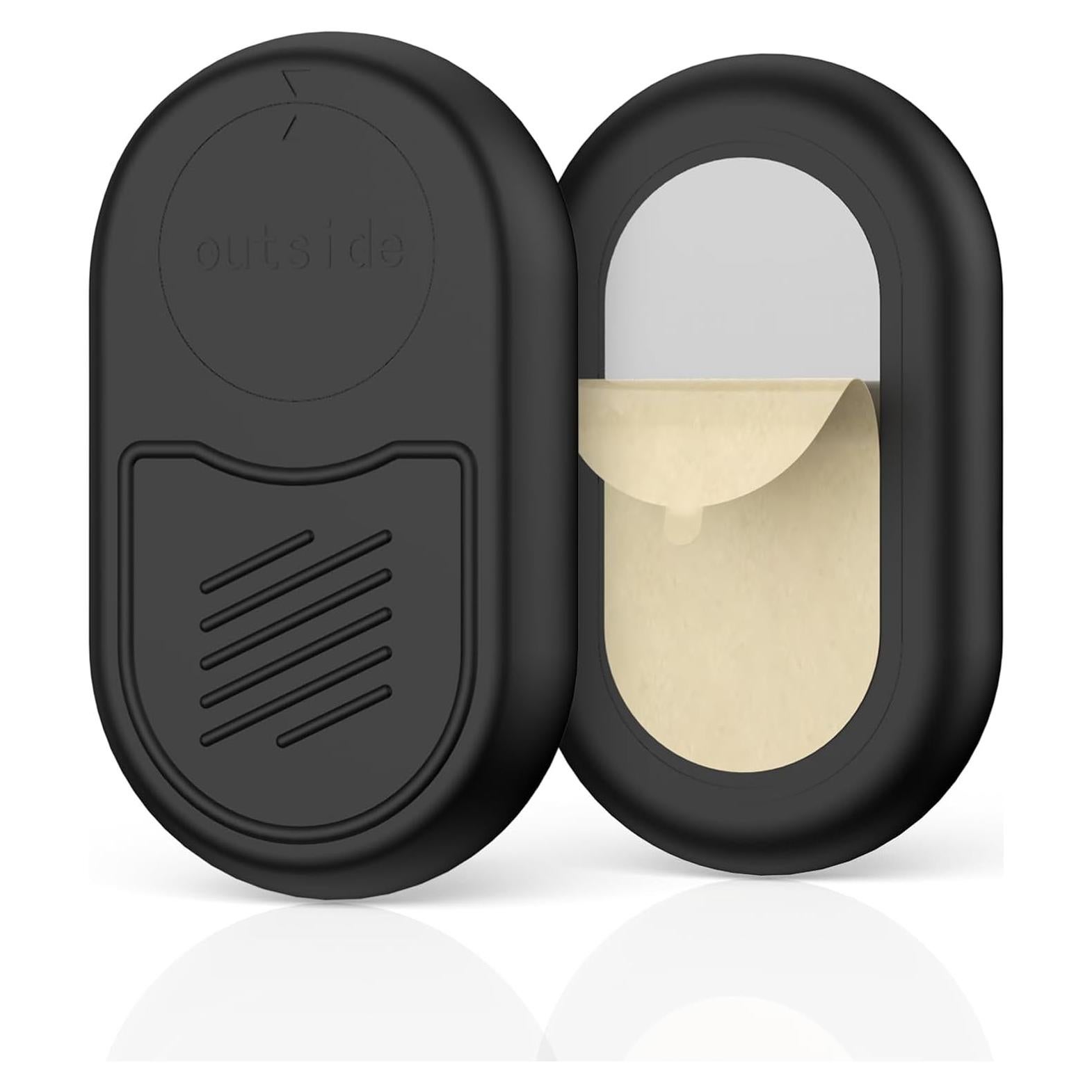 2 Pack Case for Samsung Galaxy SmartTag2, with 3M Adhesive Sticker Full Protective Silicone Case Anti-Lost Scratch Resistant Protective Cover for Smart tag2 (Black&Black)