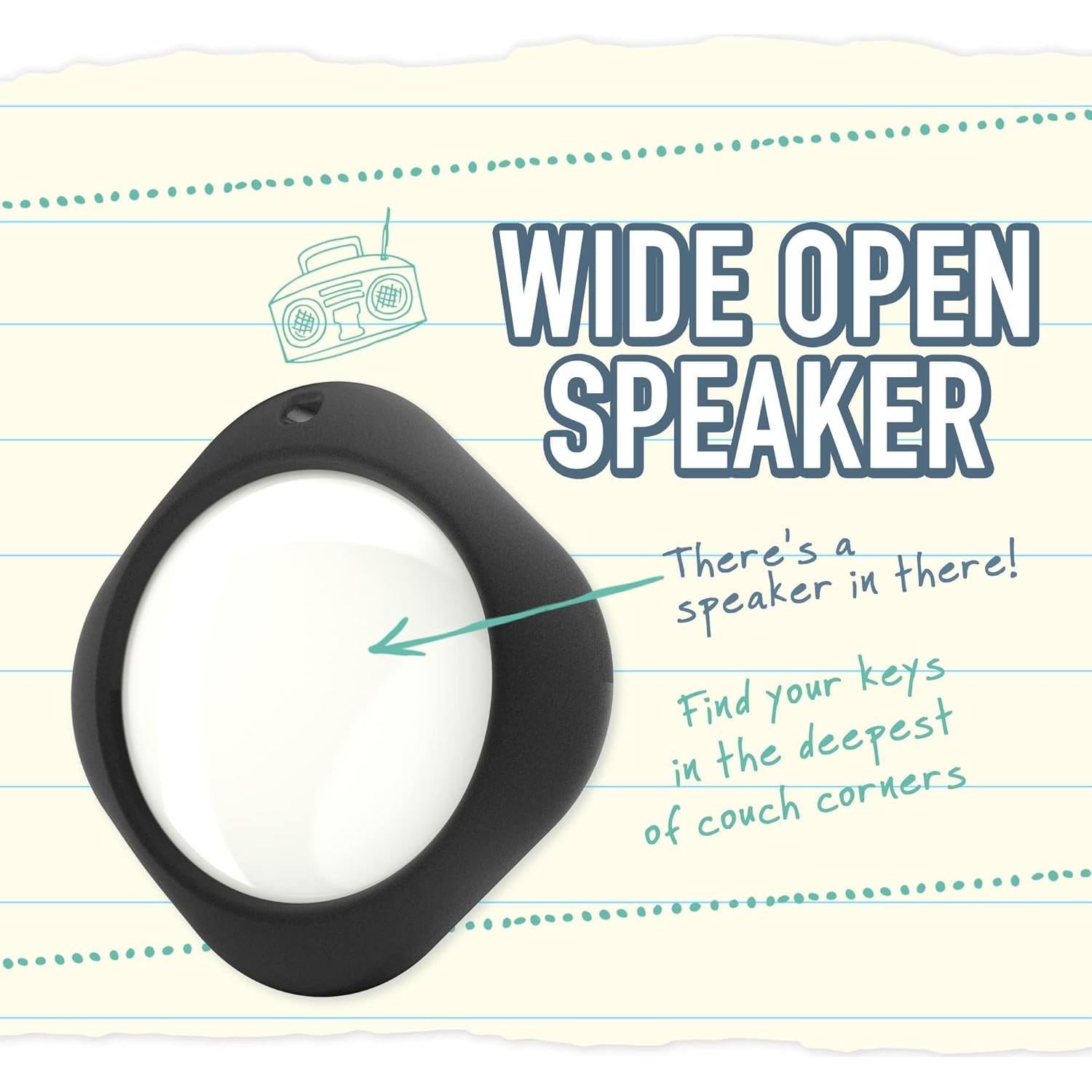 Smartish 2 Pack Holder for AirTag- Snitch Keychain Case for Apple AirTags Accessories, Includes 2 Key Rings and Carabiners - Protective AirTags Cover GPS Items Tracker with Key Ring - Black