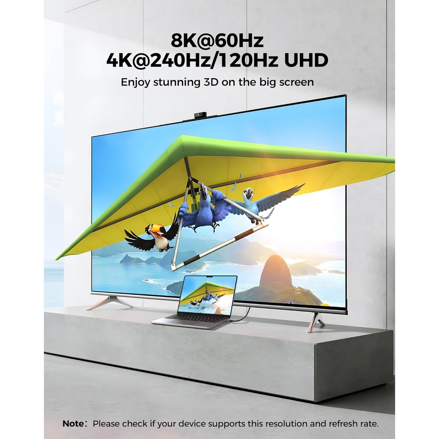 Cable Mini HDMI a HDMI Silkland 1 Pie 8K 60Hz 48Gbps