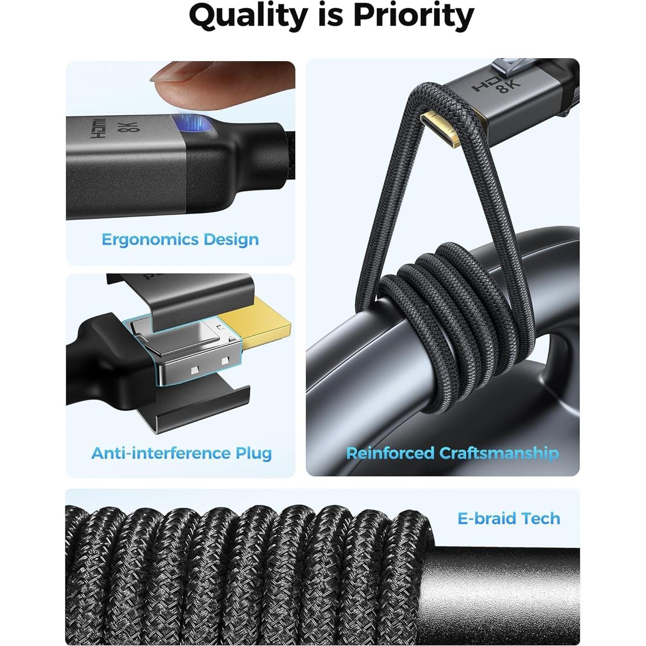 Cable Mini HDMI a HDMI Silkland 1 Pie 8K 60Hz 48Gbps