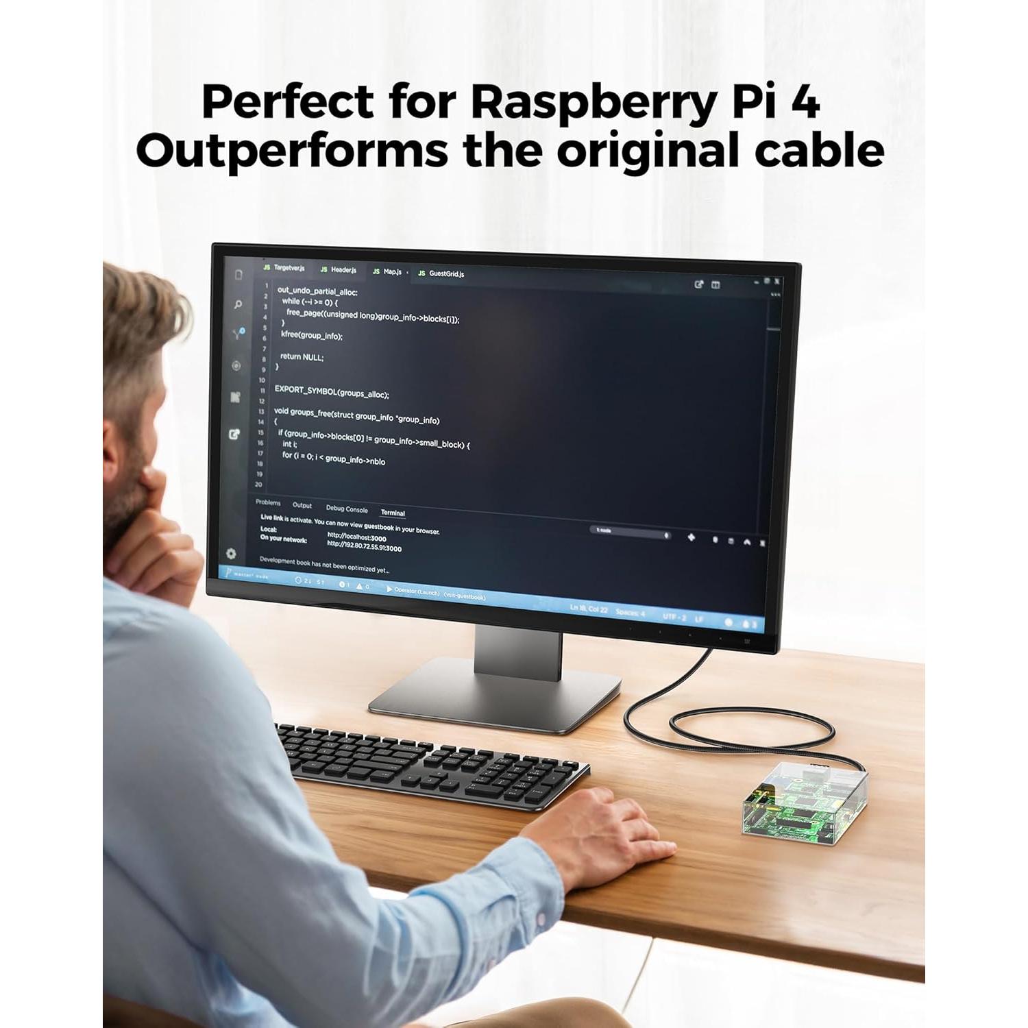 Cable Mini HDMI a HDMI Silkland 1 Pie 8K 60Hz 48Gbps