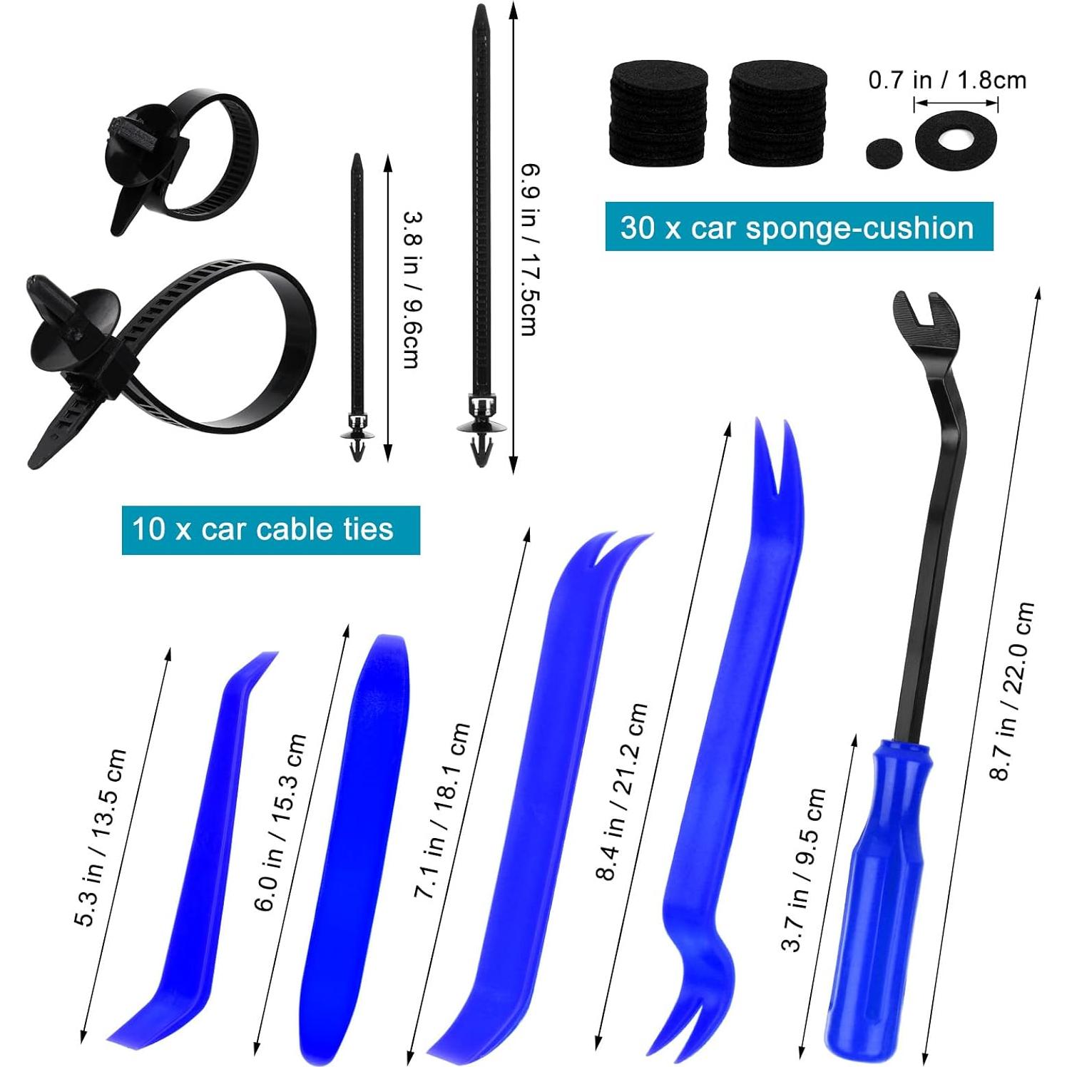 Kit de Clips de Retención para Automóviles GLK 800 Piezas Azul