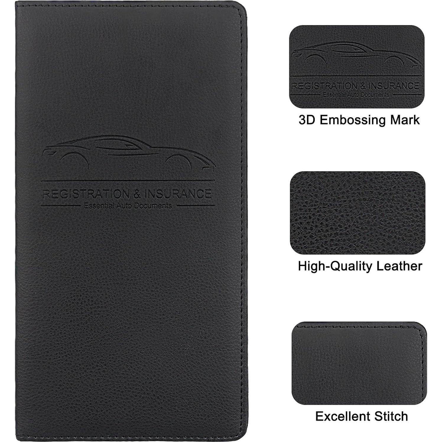 Portatarjetas de Registro y Seguro LumiMokki Negro con Cierre Magnético