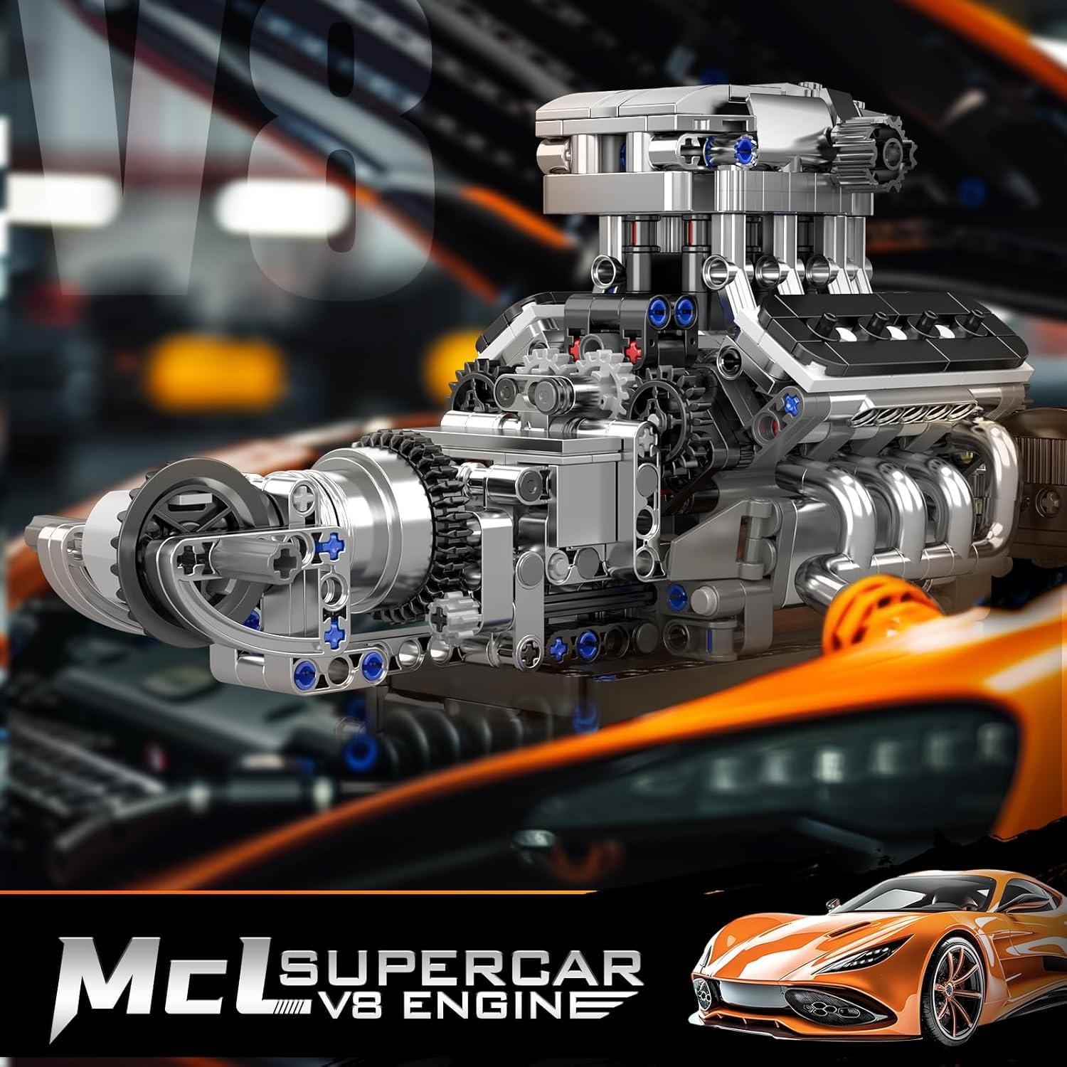 Mould King Kit Motor V8 737 Piezas para Construcción