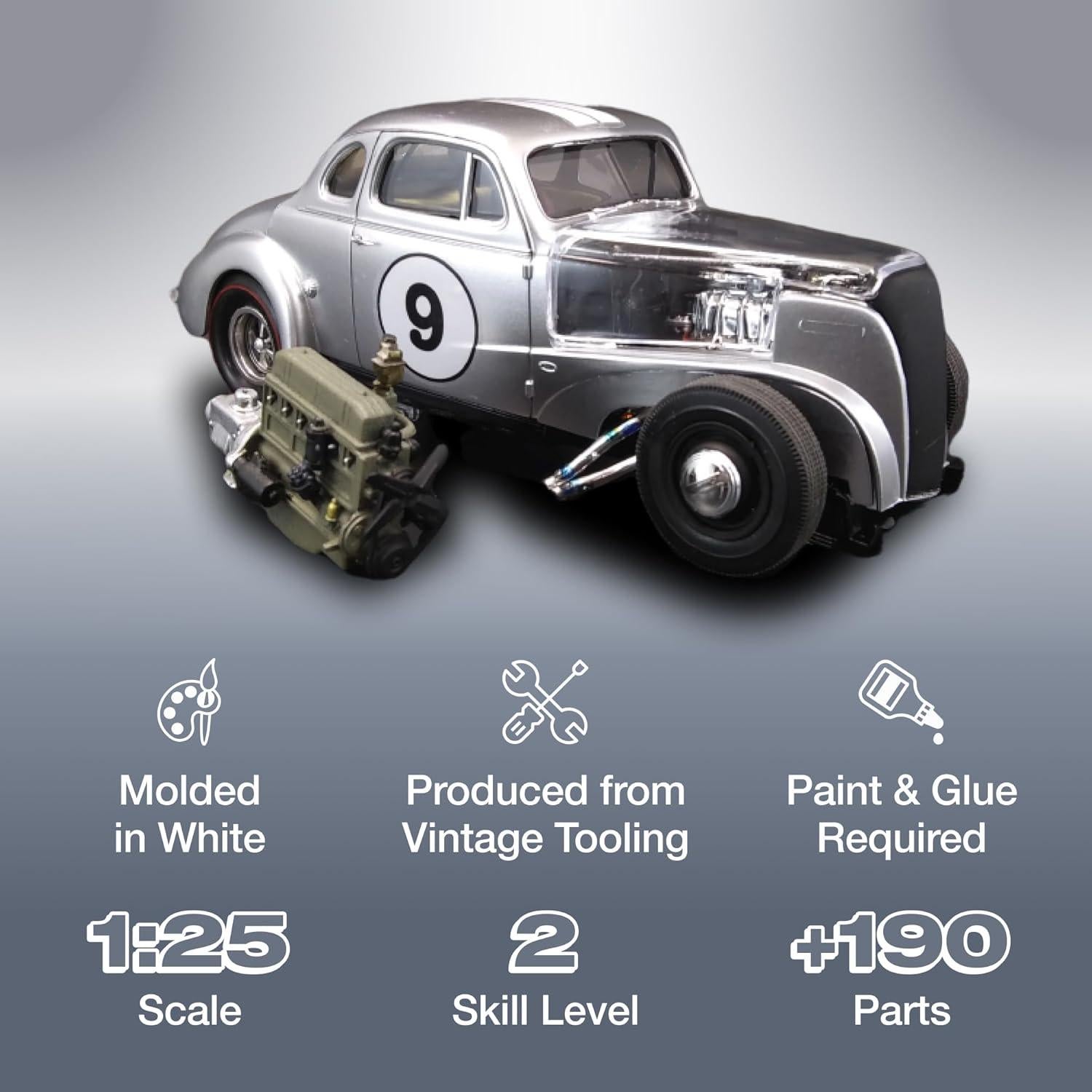 Kit de Modelo AMT Chevy Coupe 1937 1:25 17,15 cm