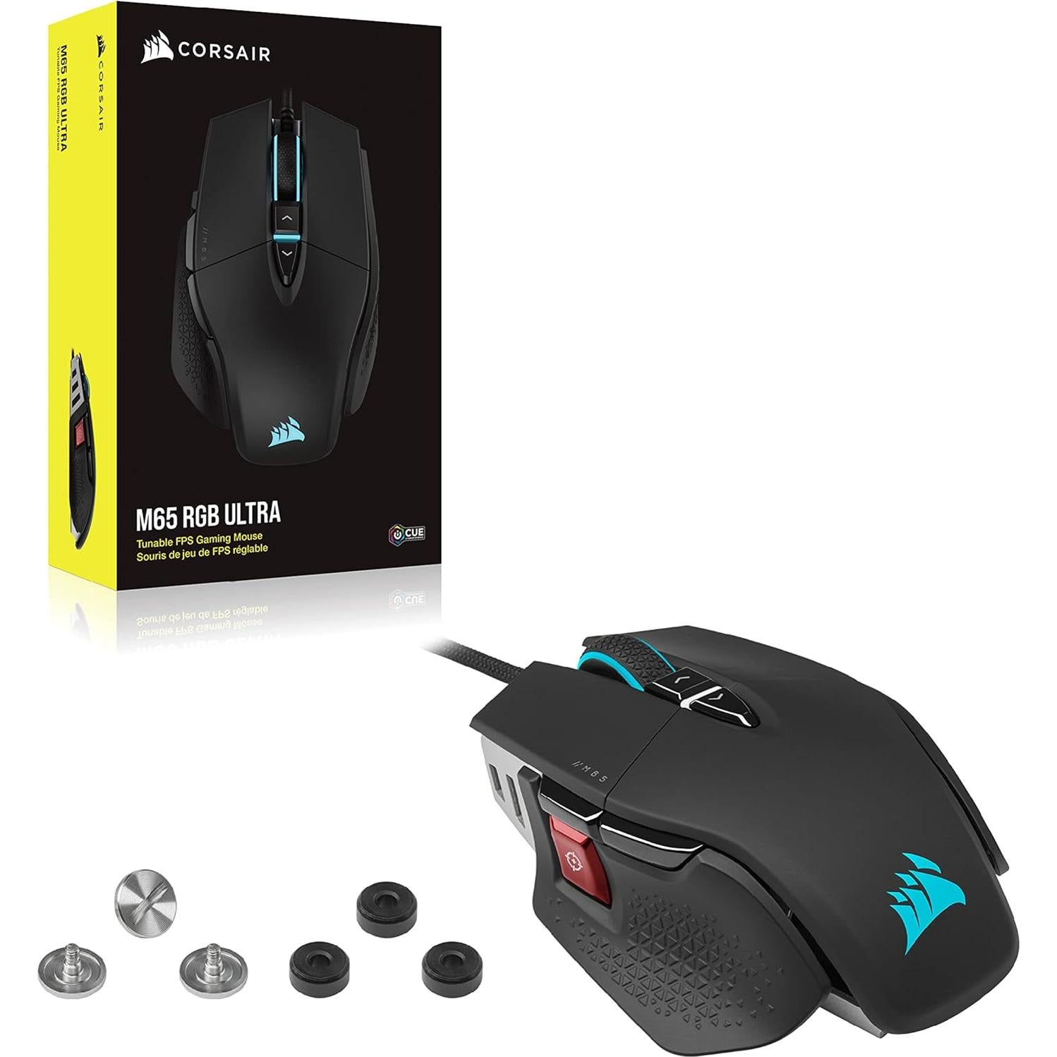 Ratón Gaming Corsair M65 RGB Ultra 26000 DPI Óptico Negro