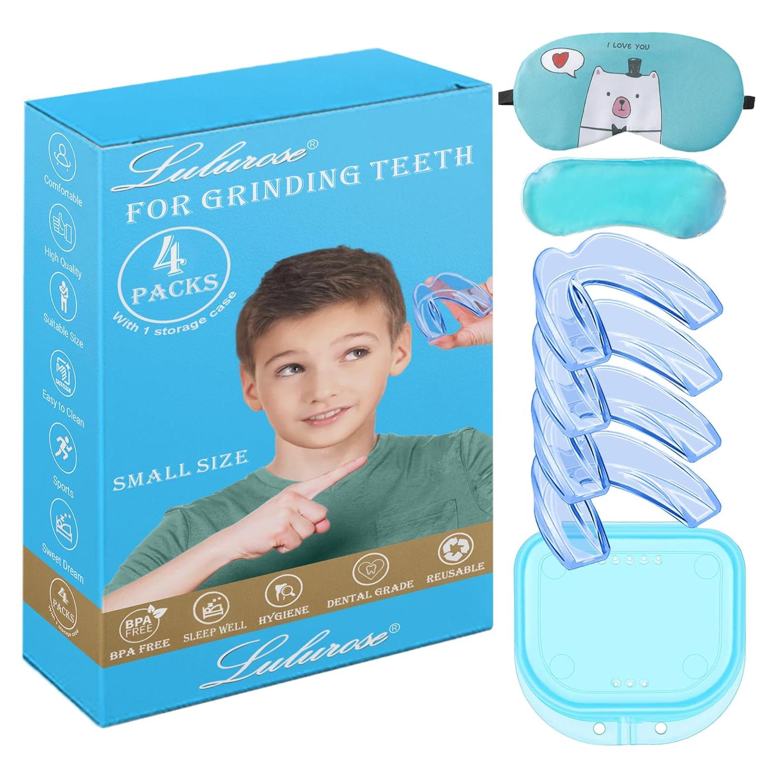 Protector Bucal para Niños Lulurose Azul Moldeable 4 Unidades