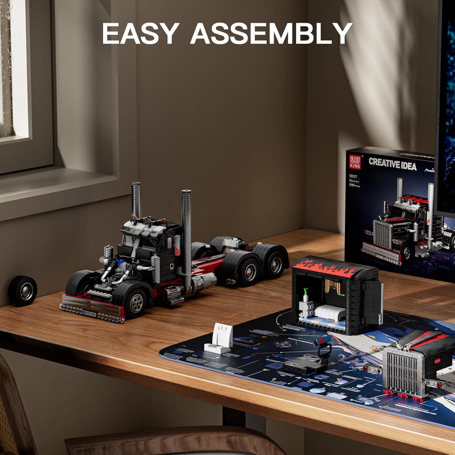 Camión Semi Mould King 10037 1797 Piezas para Construir