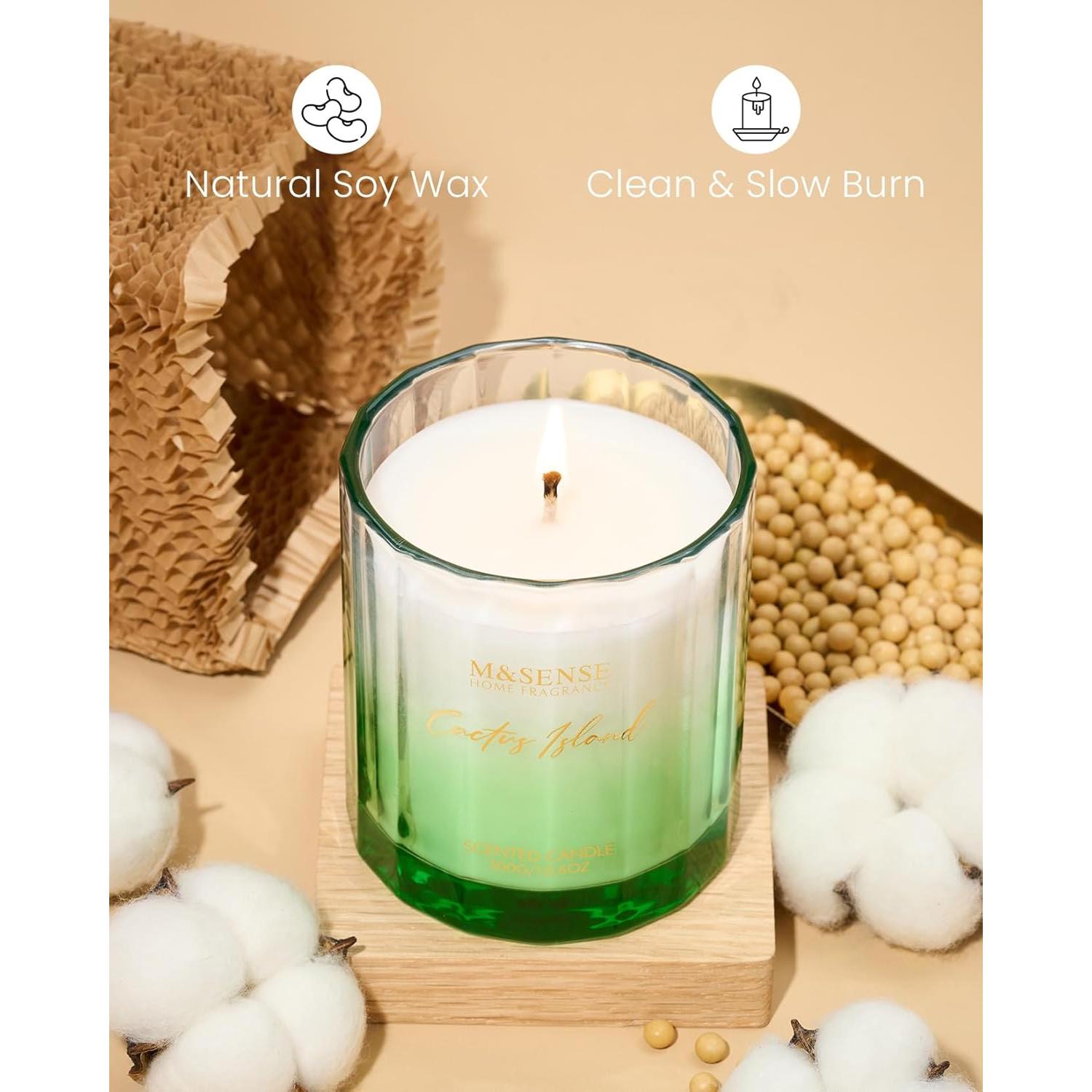 Vela Aromática M&SENSE Bergamota 300g Cera Soja Natural