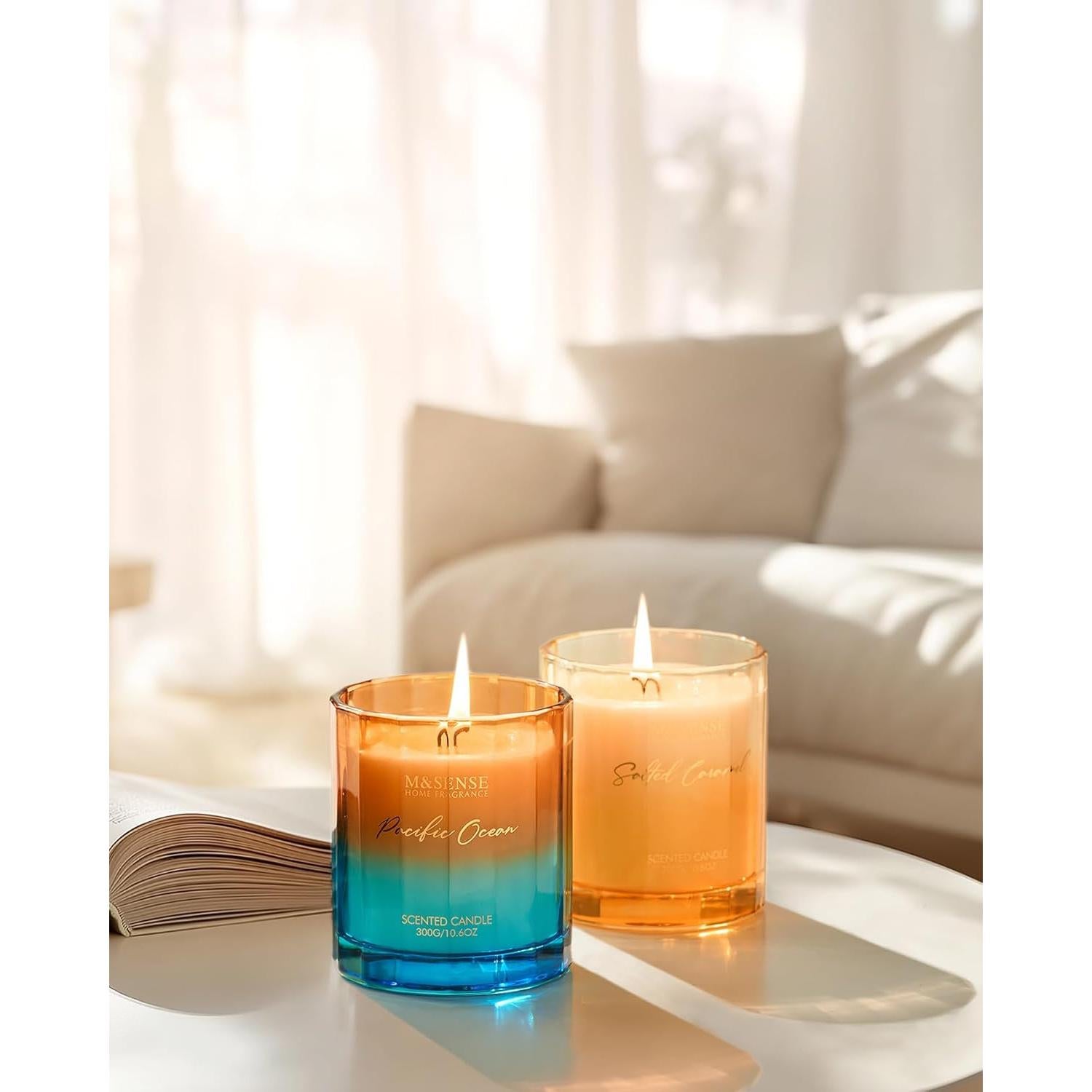 Vela Aromática M&SENSE Bergamota 300g Cera Soja Natural