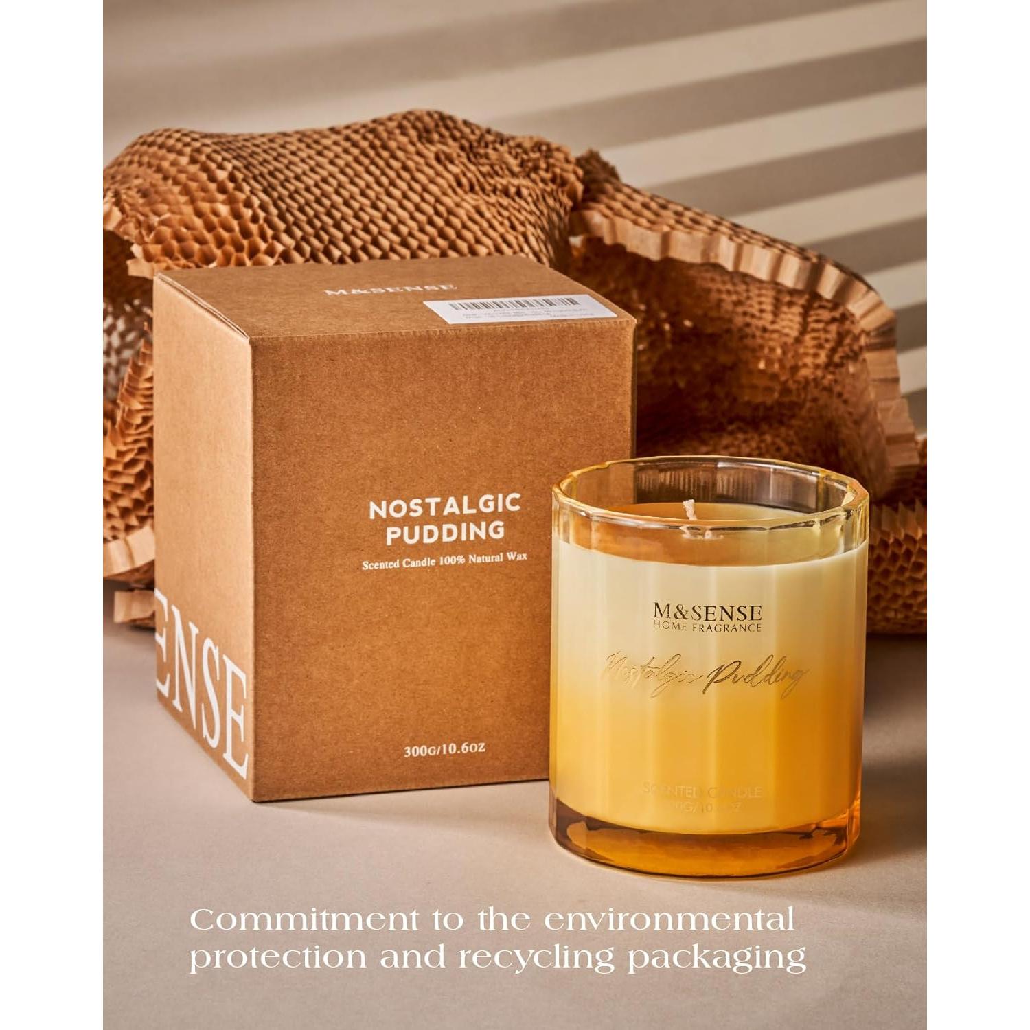 Vela Aromática M&SENSE Bergamota 300g Cera Soja Natural