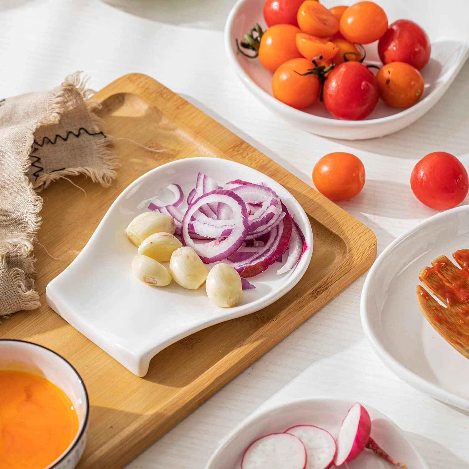 Soporte para cucharas HOMBENE 11.4 cm porcelana blanca